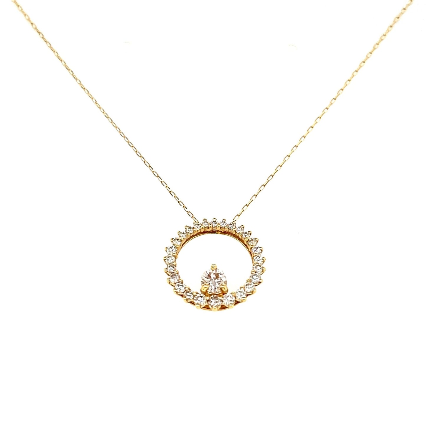Sunflower w/Single Dia Necklace 0.43ct - JMW Jewelry Wholesale