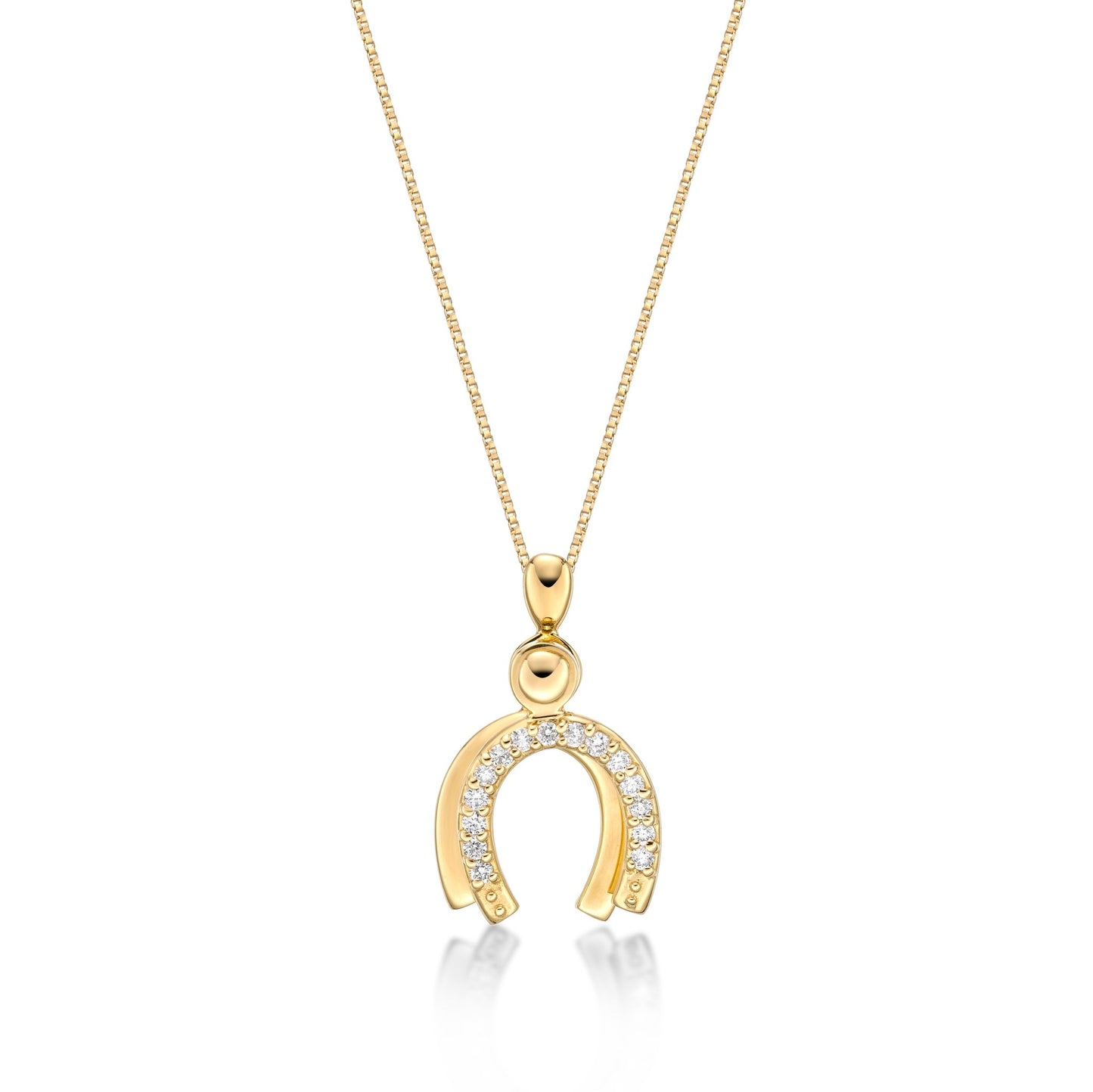 Swing Horseshoe Necklace 0.15ct - JMW Jewelry Wholesale