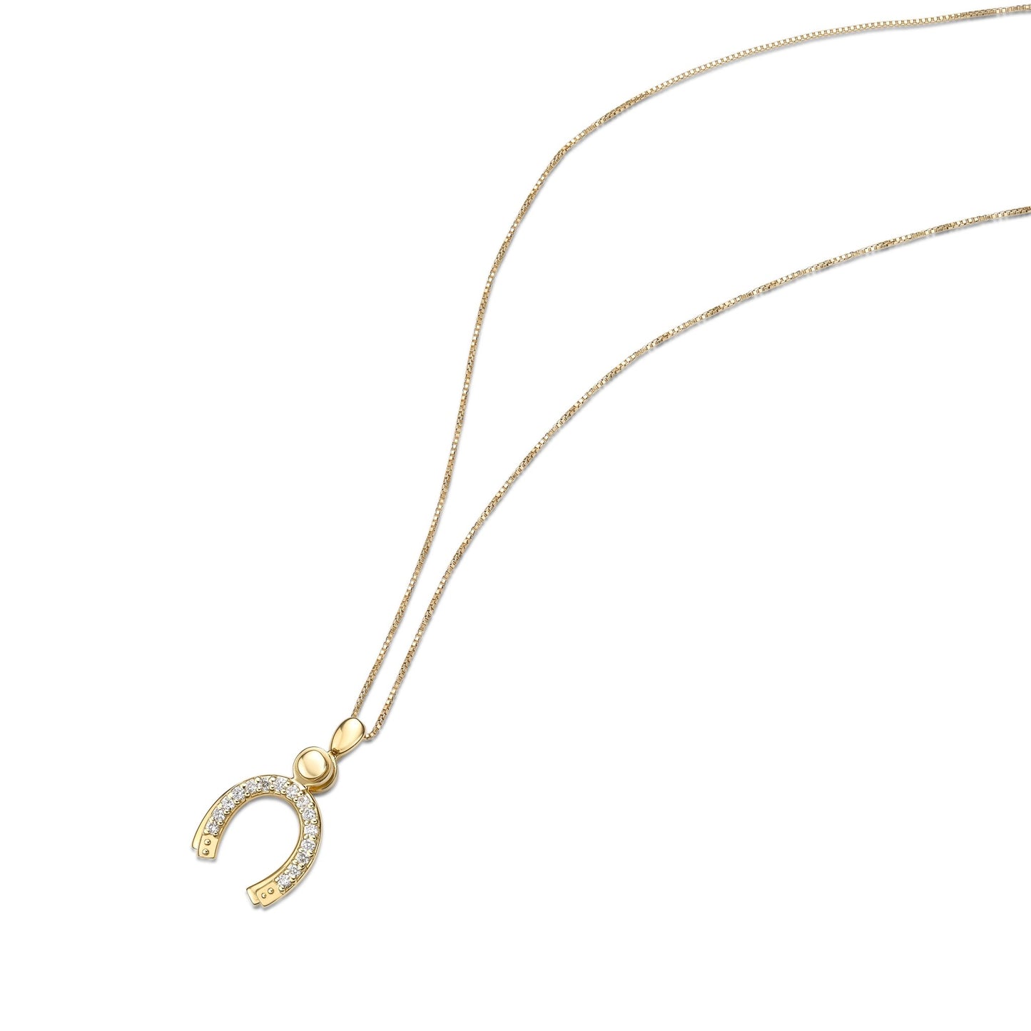 Swing Horseshoe Necklace 0.15ct - JMW Jewelry Wholesale