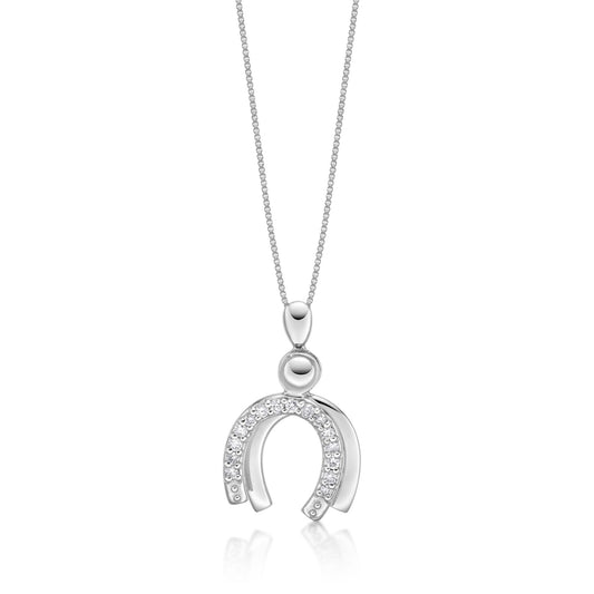Swing Horseshoe Necklace 0.15ct - JMW Jewelry Wholesale