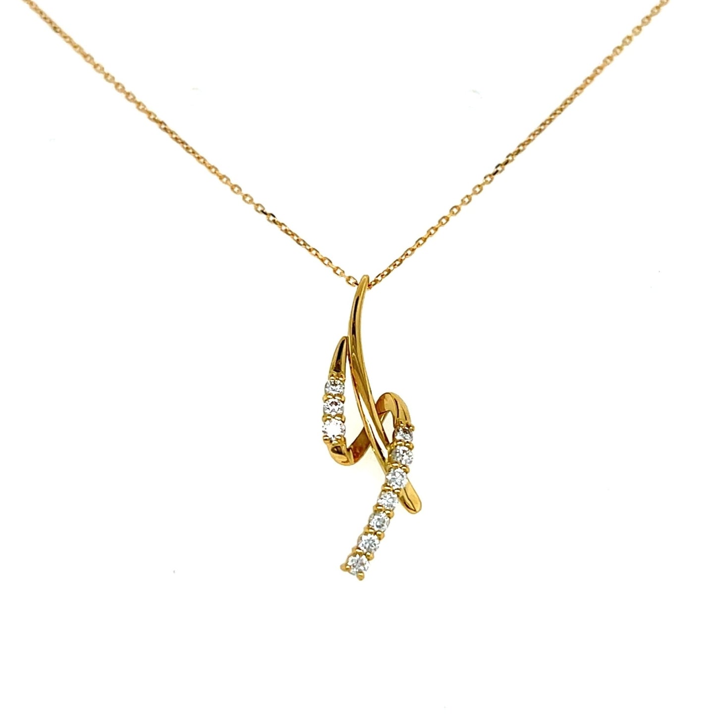 Swirl Necklace 0.2ct - JMW Jewelry Wholesale
