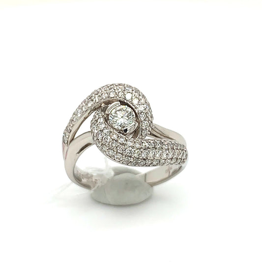 Swirl with Center Dia Ring 0.2/0.66 - JMW Jewelry Wholesale