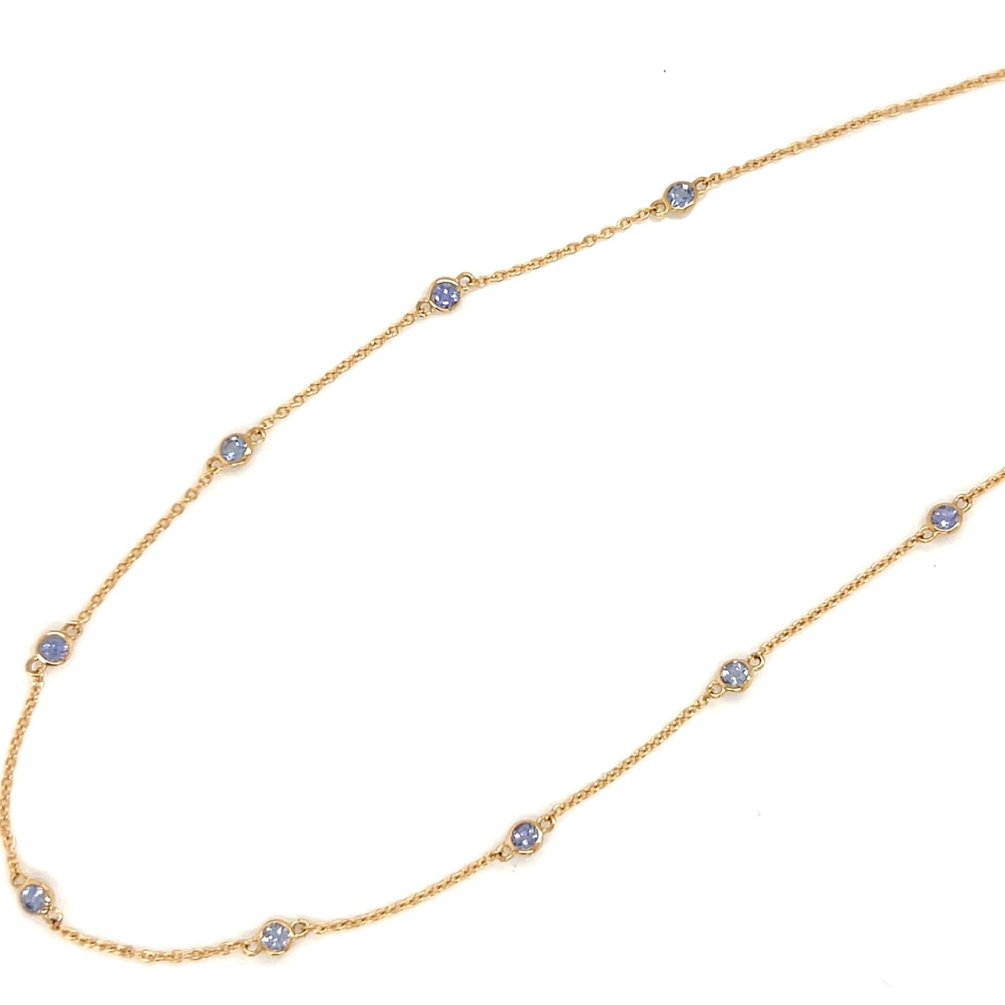 Tanzanite Bubble Station Necklace - JMW Jewelry Wholesale