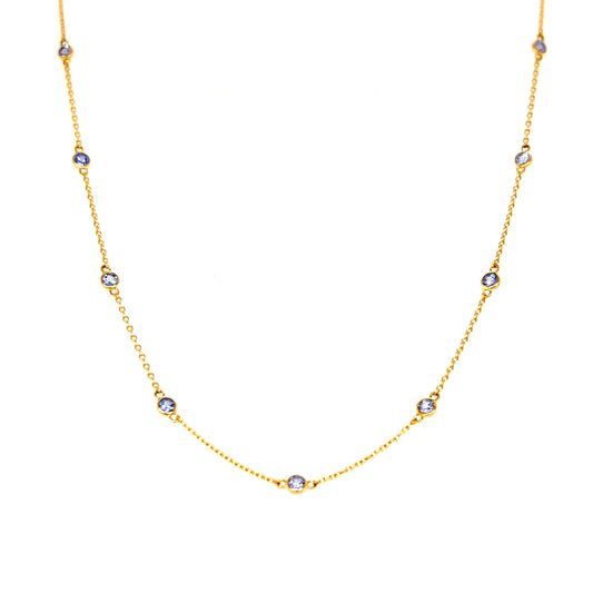 Tanzanite Bubble Station Necklace - JMW Jewelry Wholesale