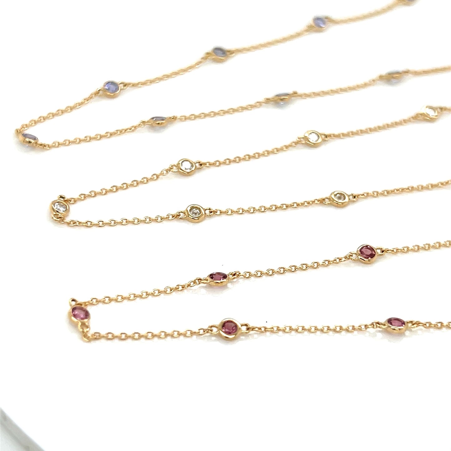 Tanzanite Bubble Station Necklace - JMW Jewelry Wholesale