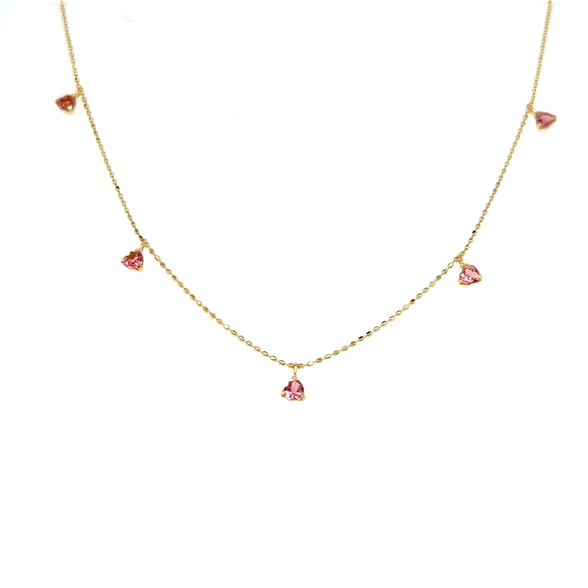 Tourmaline Station Necklace 3mm - JMW Jewelry Wholesale