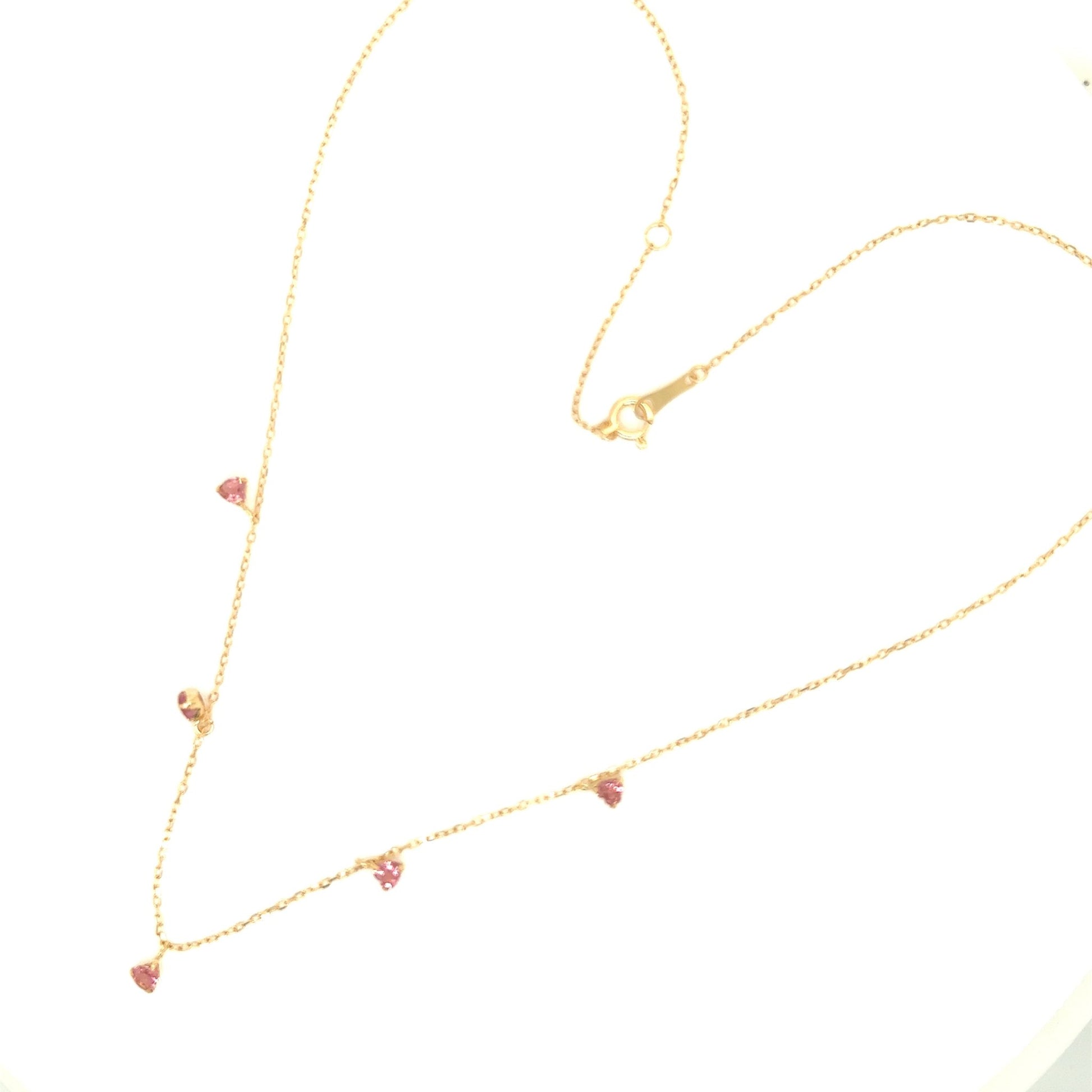 Tourmaline Station Necklace 3mm - JMW Jewelry Wholesale