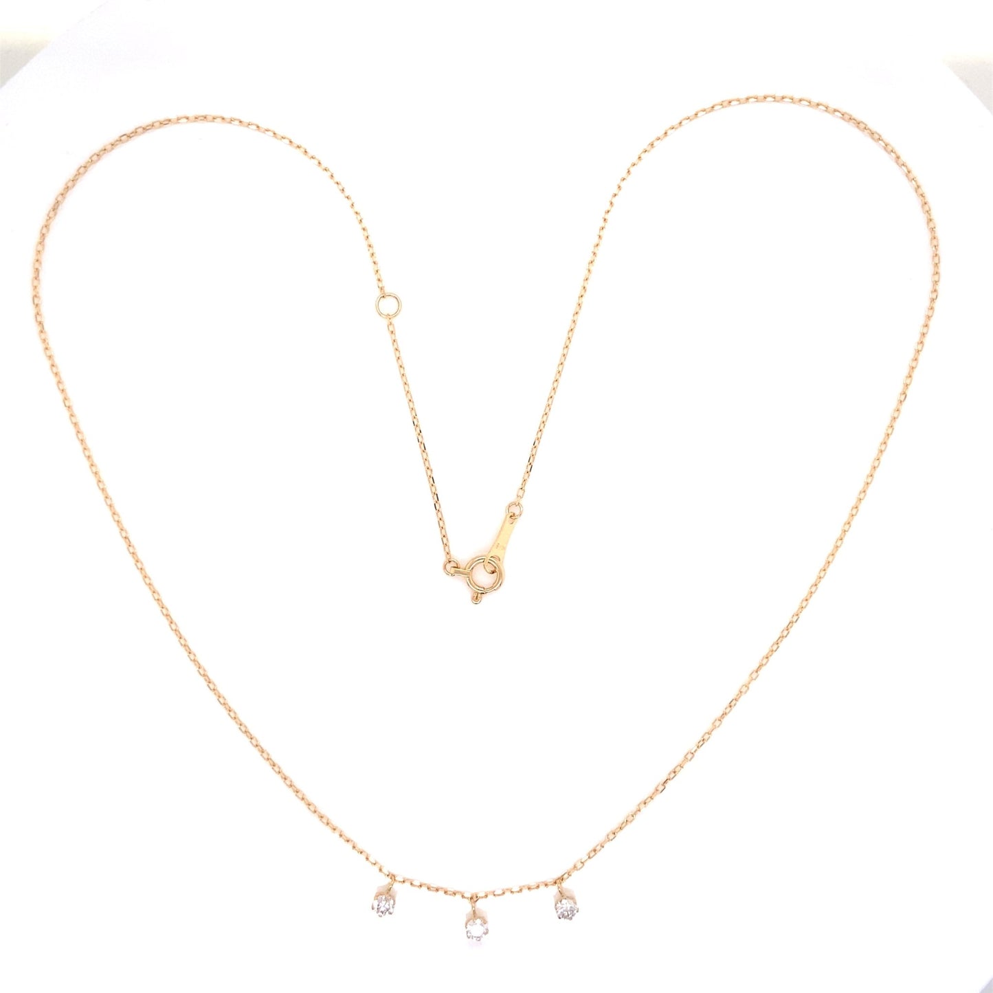 Tri Dia Station Necklace 0.2ct - JMW Jewelry Wholesale