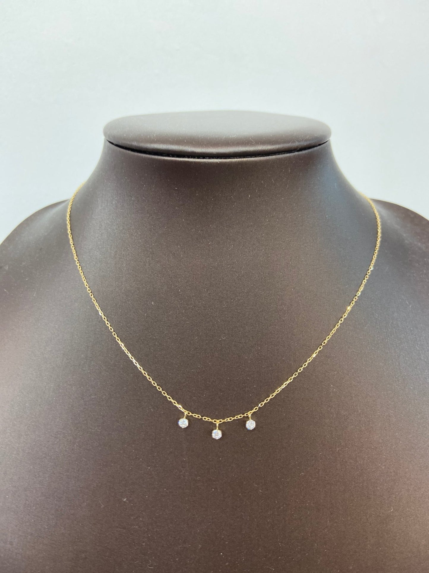Tri Dia Station Necklace 0.2ct - JMW Jewelry Wholesale