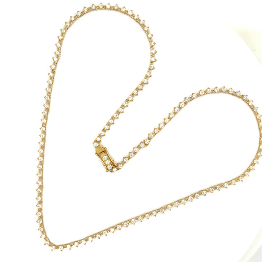 Triangular Tennis Necklace 3ct - JMW Jewelry Wholesale