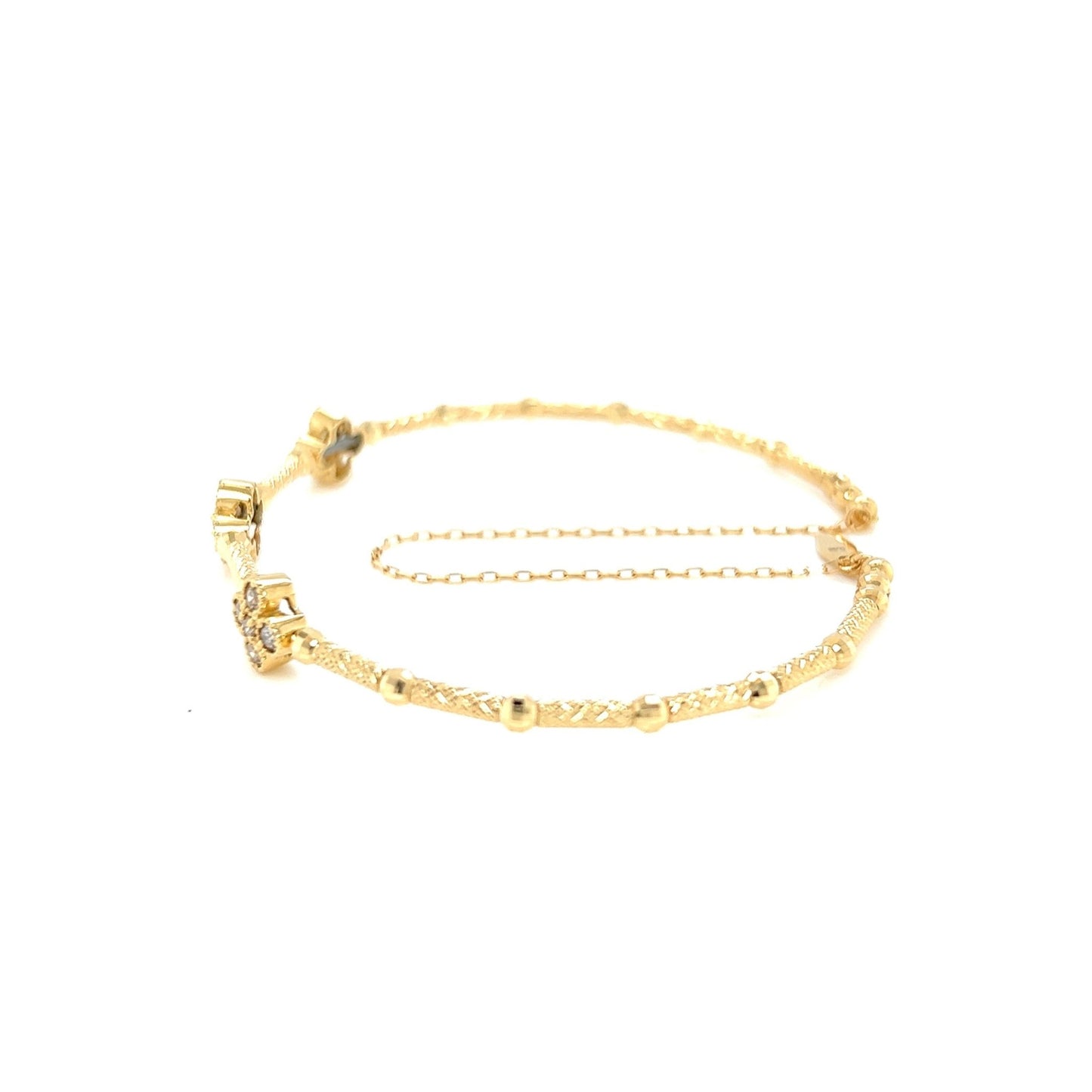 Triple Clover Flexi Bangle 0.45ct - JMW Jewelry Wholesale