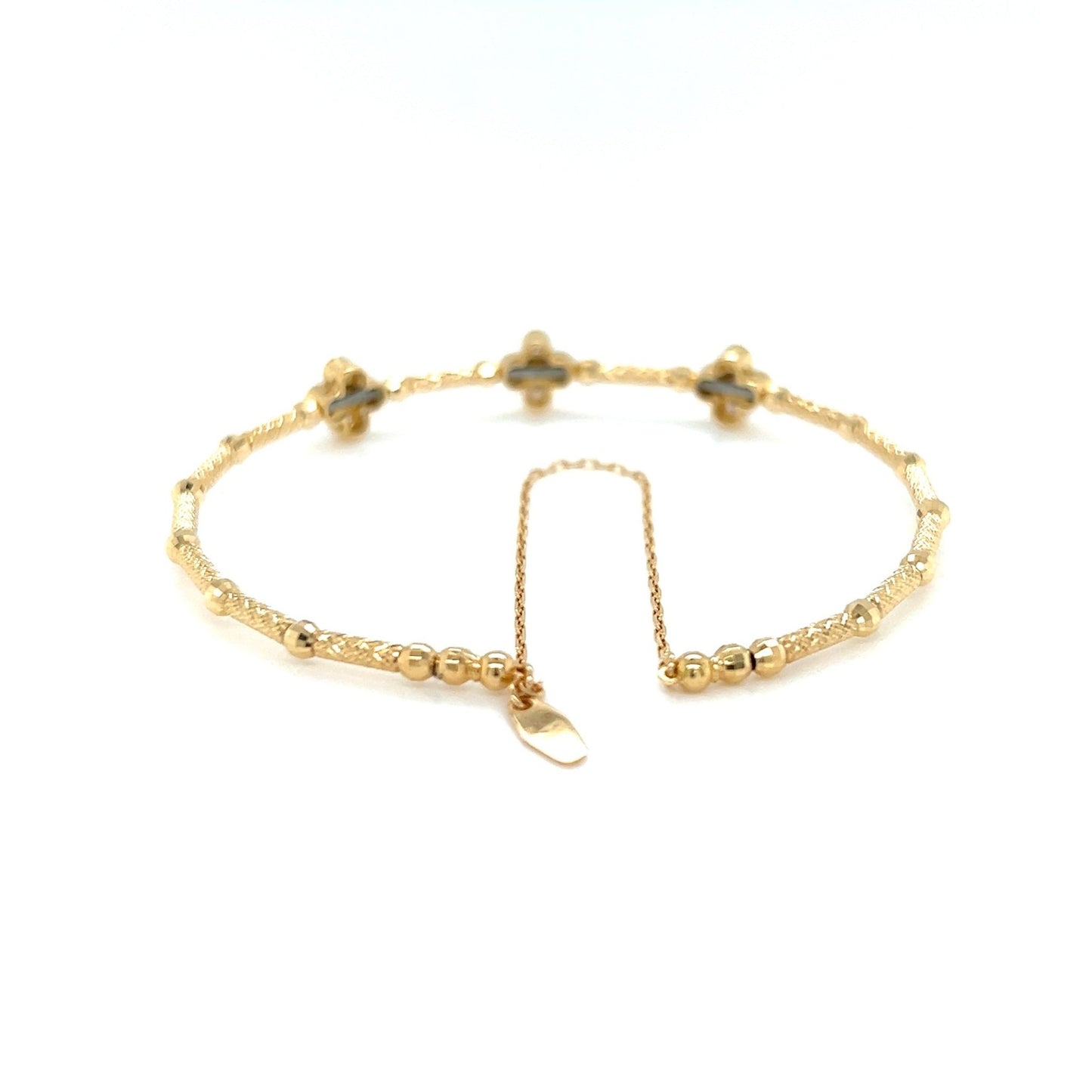 Triple Clover Flexi Bangle 0.45ct - JMW Jewelry Wholesale