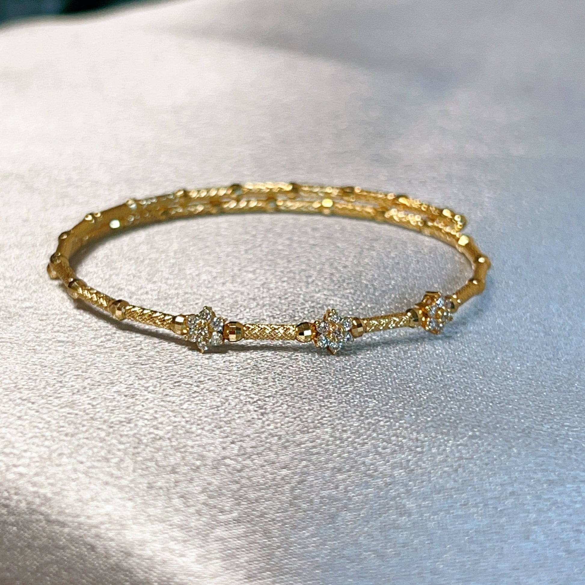 Triple Hexagram Star Flexi Bangle 0.3ct - JMW Jewelry Wholesale