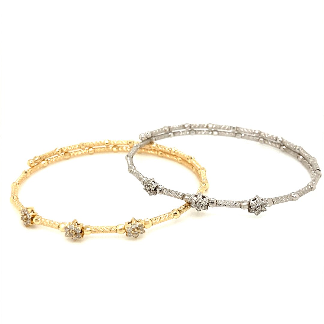 Triple Hexagram Star Flexi Bangle 0.3ct - JMW Jewelry Wholesale