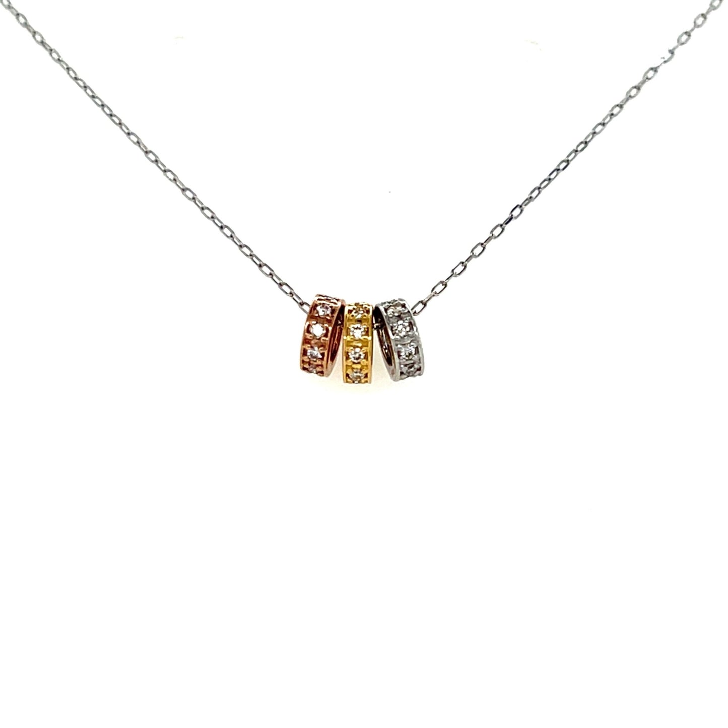 Triple Loop Necklace 0.15ct - JMW Jewelry Wholesale
