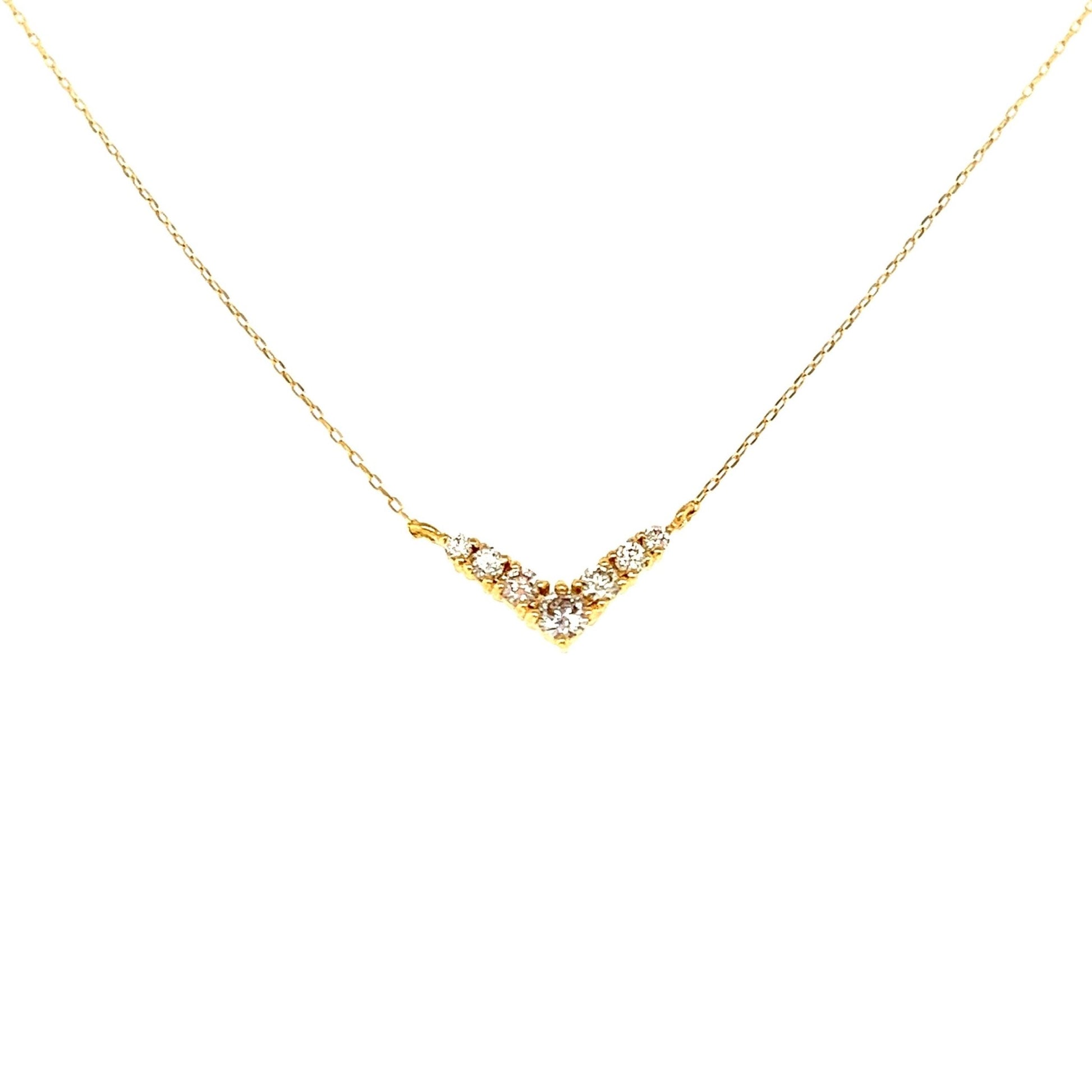 V Shape Necklace 0.15ct - JMW Jewelry Wholesale