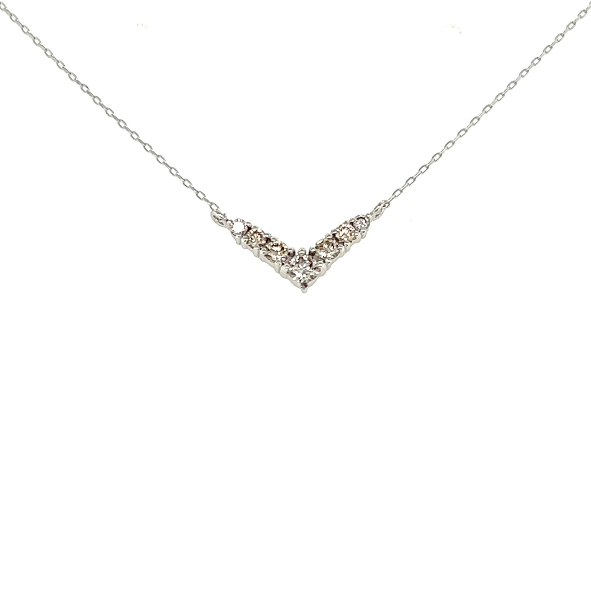 V Shape Necklace 0.15ct - JMW Jewelry Wholesale