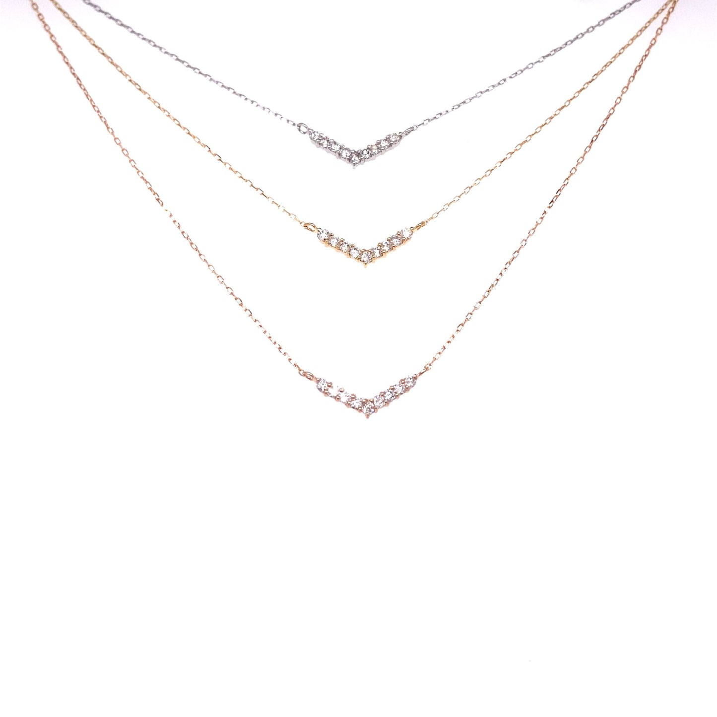 V Shape Necklace 0.1ct - JMW Jewelry Wholesale