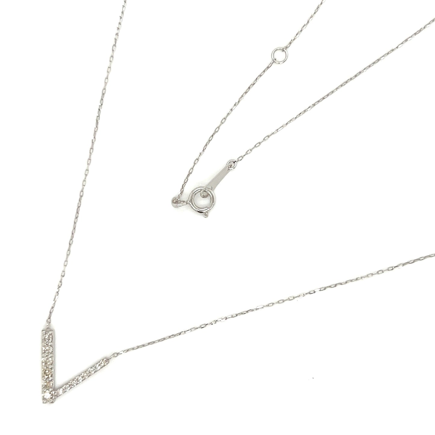 V shape Necklace 0.2ct - JMW Jewelry Wholesale