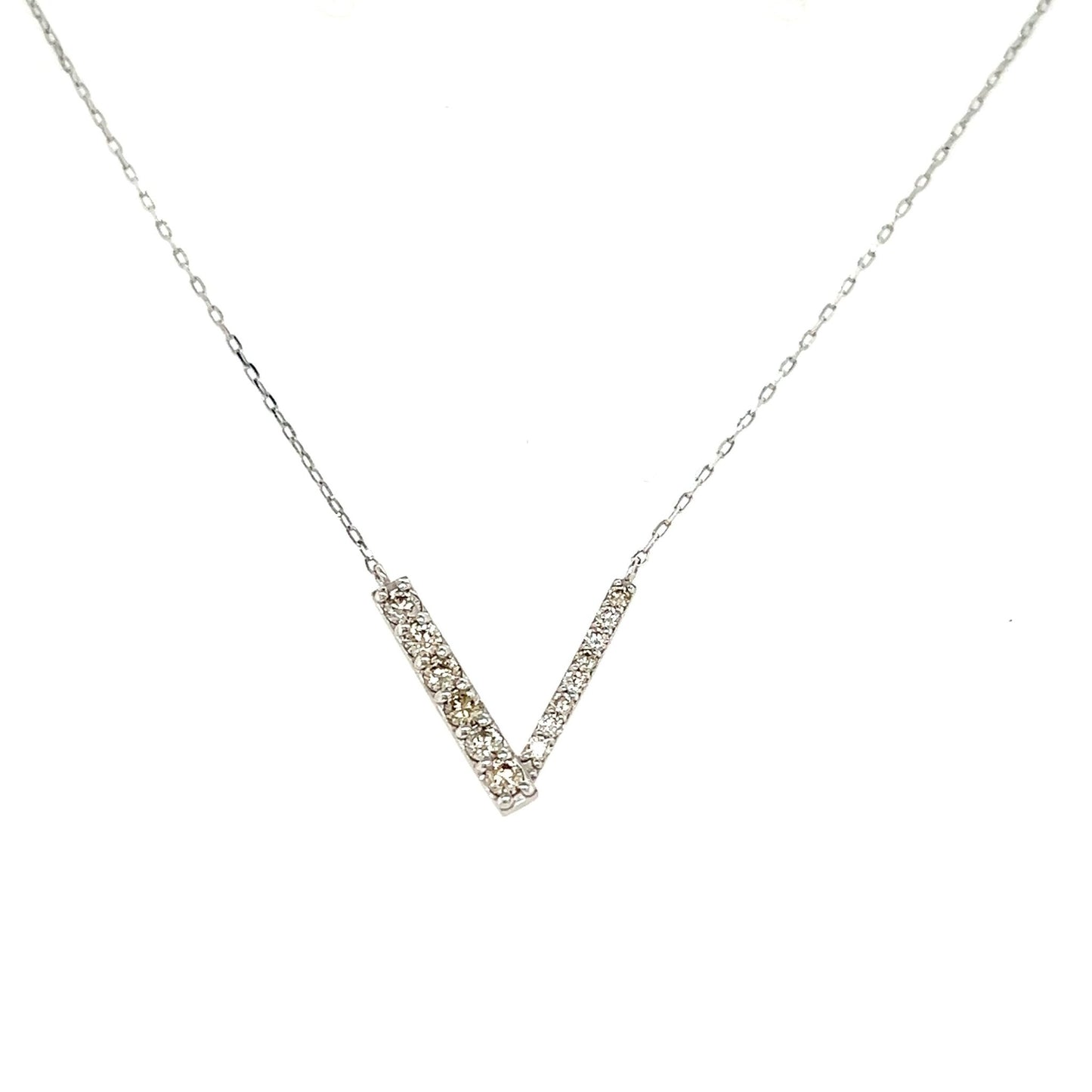 V shape Necklace 0.2ct - JMW Jewelry Wholesale