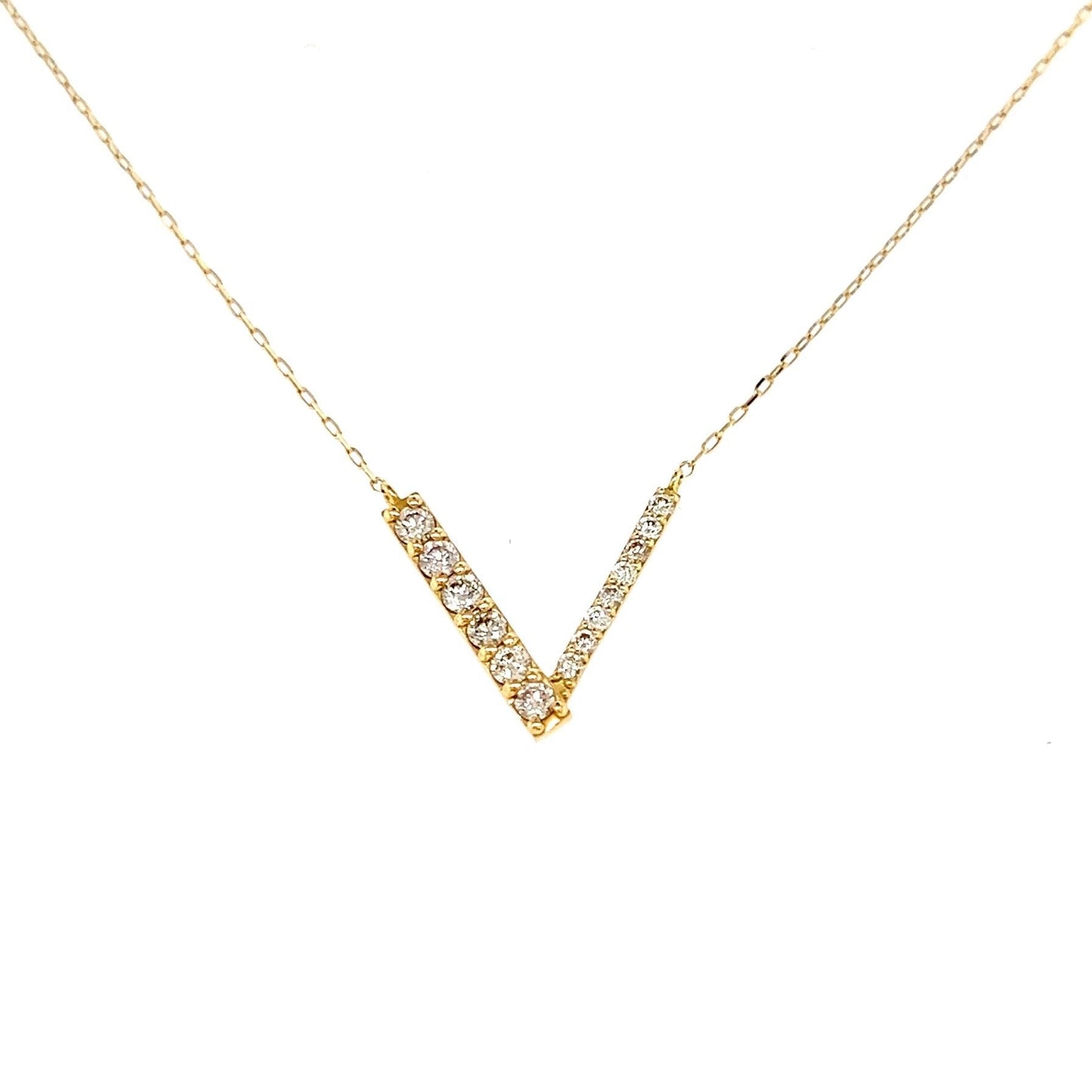 V shape Necklace 0.2ct - JMW Jewelry Wholesale