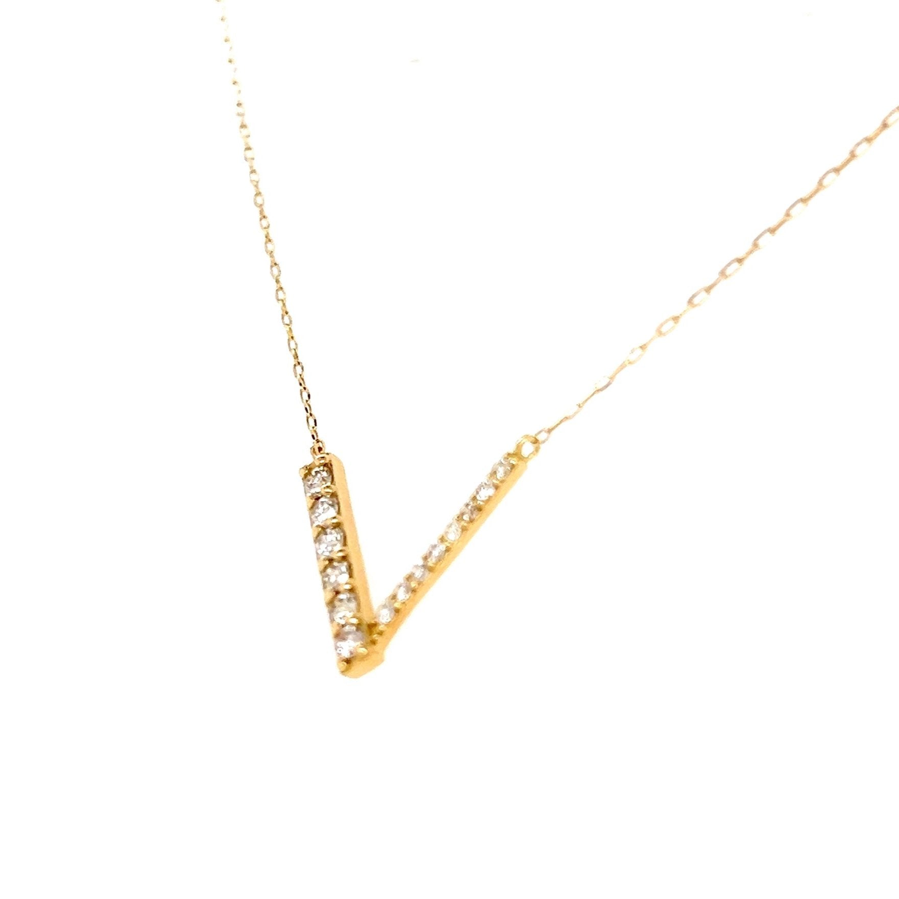 V shape Necklace 0.2ct - JMW Jewelry Wholesale
