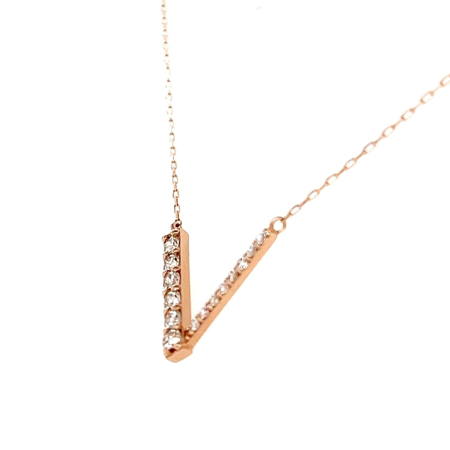 V shape Necklace 0.2ct - JMW Jewelry Wholesale