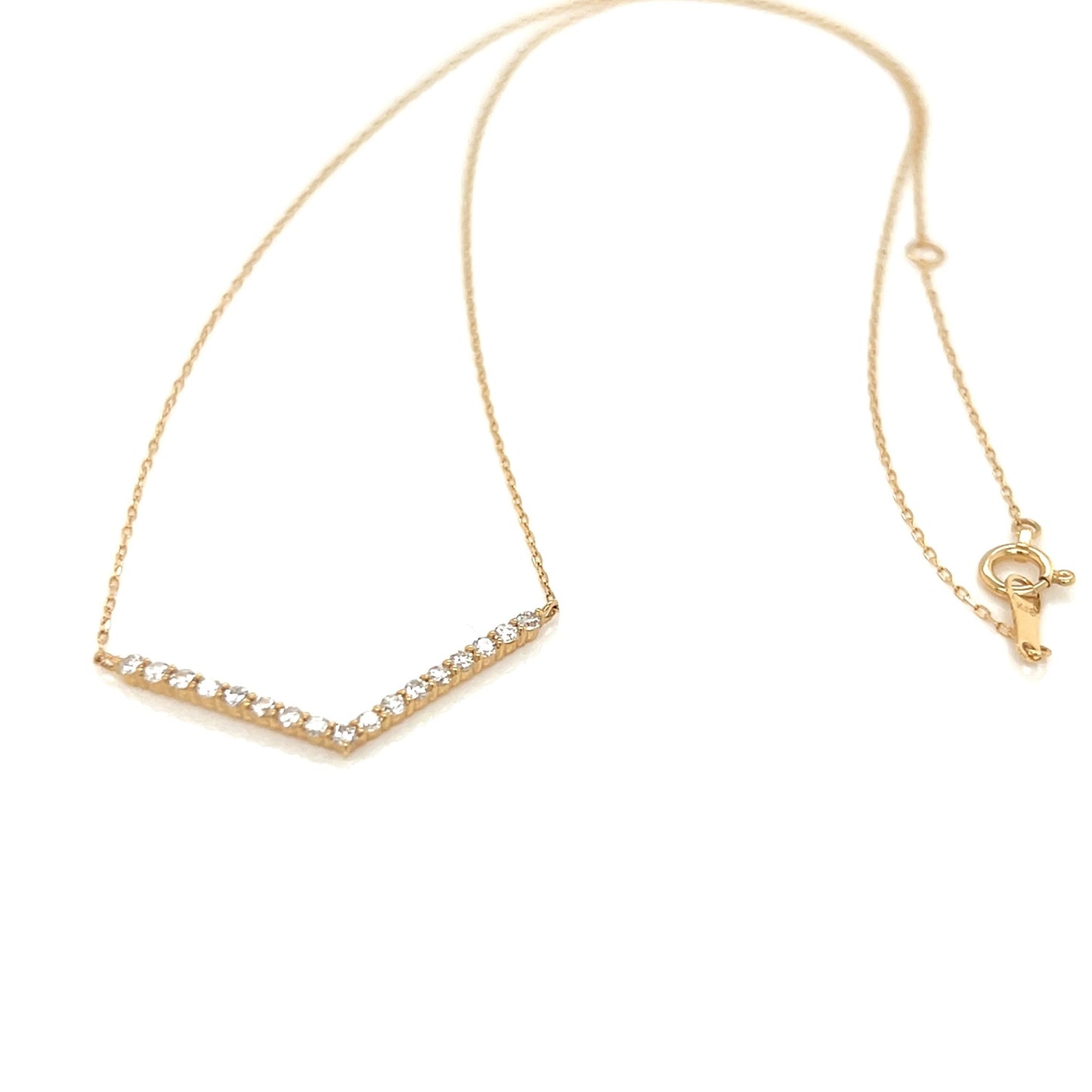 V Shape Necklace 0.3ct - JMW Jewelry Wholesale