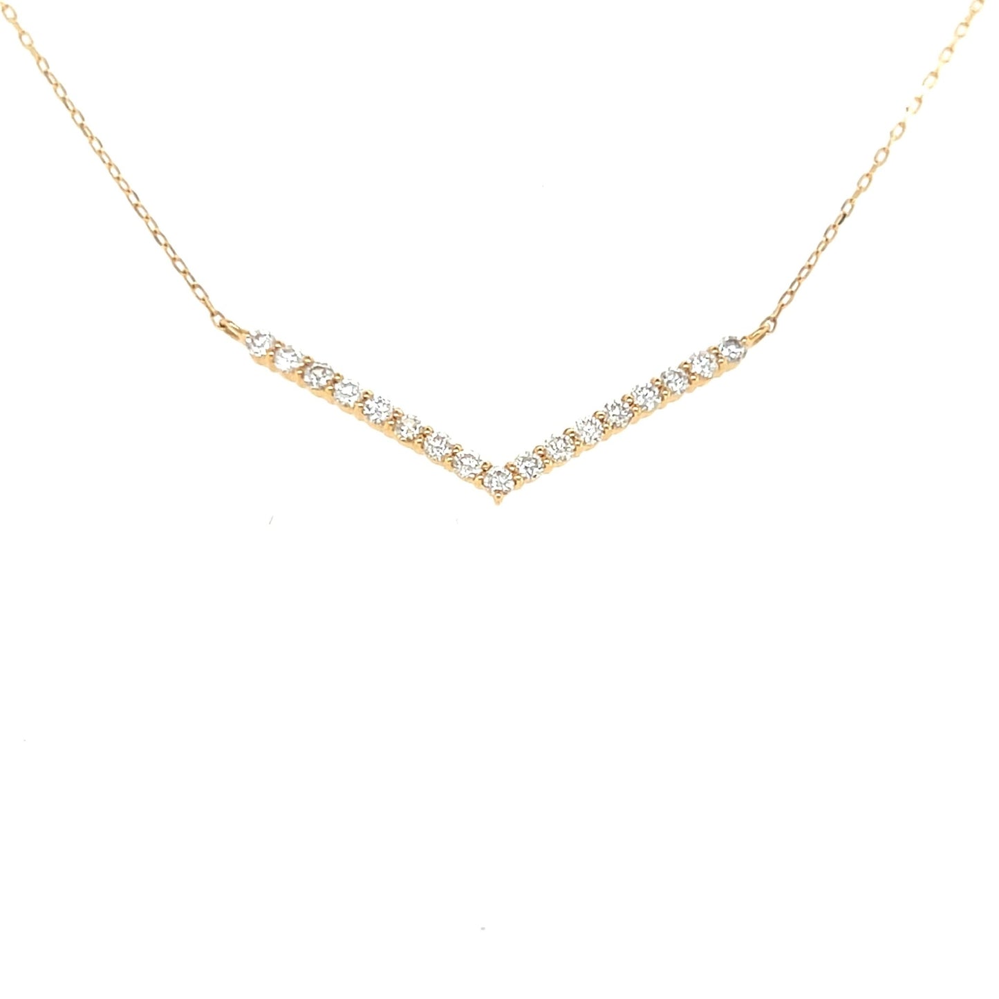 V Shape Necklace 0.3ct - JMW Jewelry Wholesale