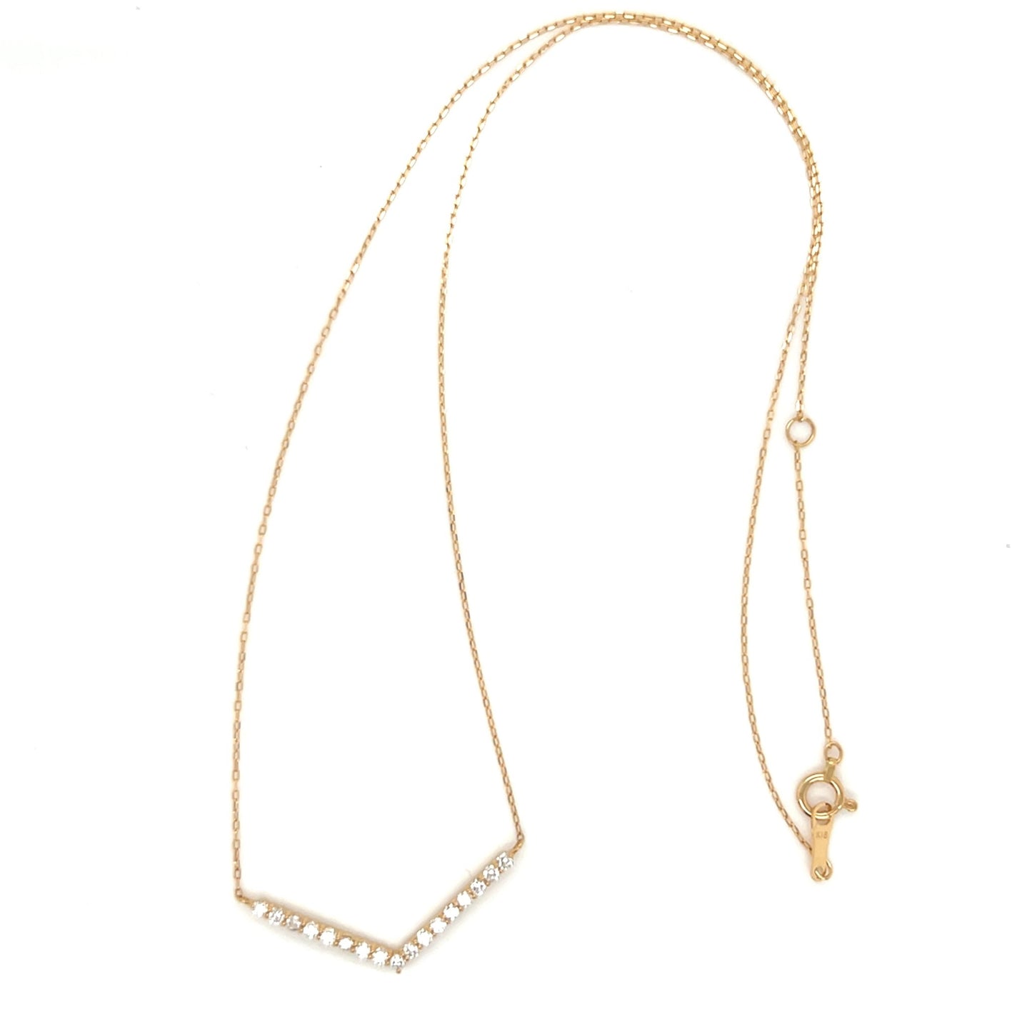 V Shape Necklace 0.3ct - JMW Jewelry Wholesale