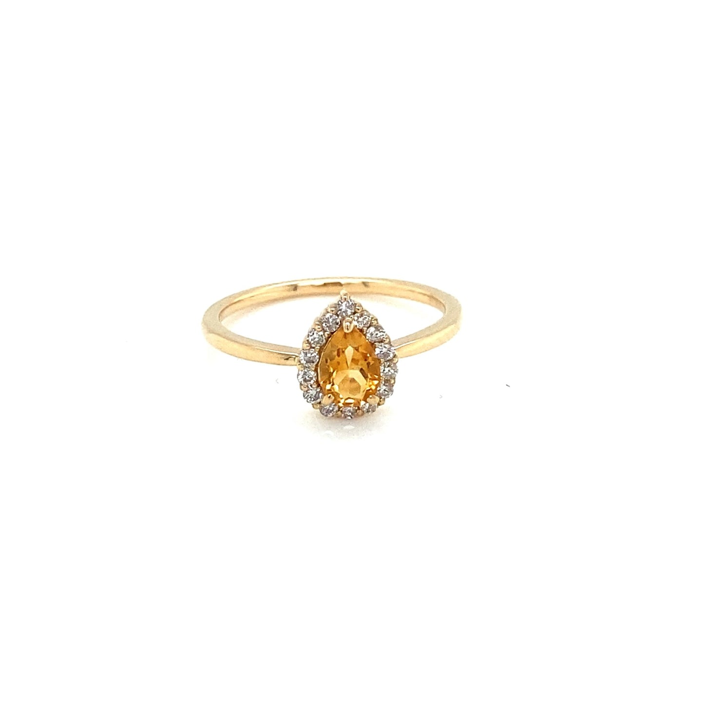 Waterdrop Citrine Ring 0.3/0.14ct - JMW Jewelry Wholesale