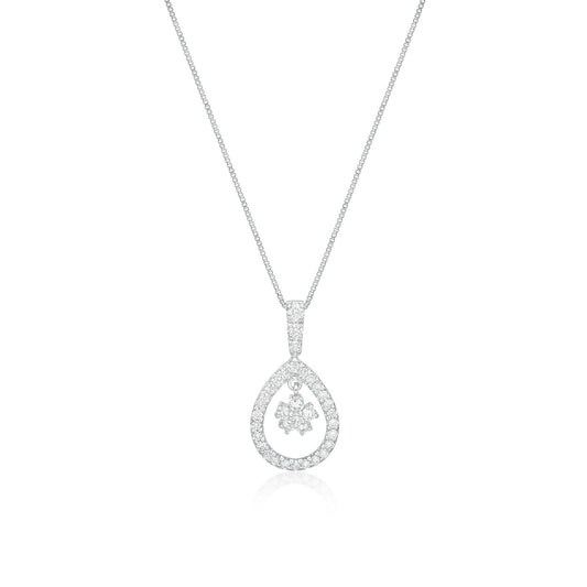 Waterdrop with Swing Dia Necklace 0.25ct - JMW Jewelry Wholesale