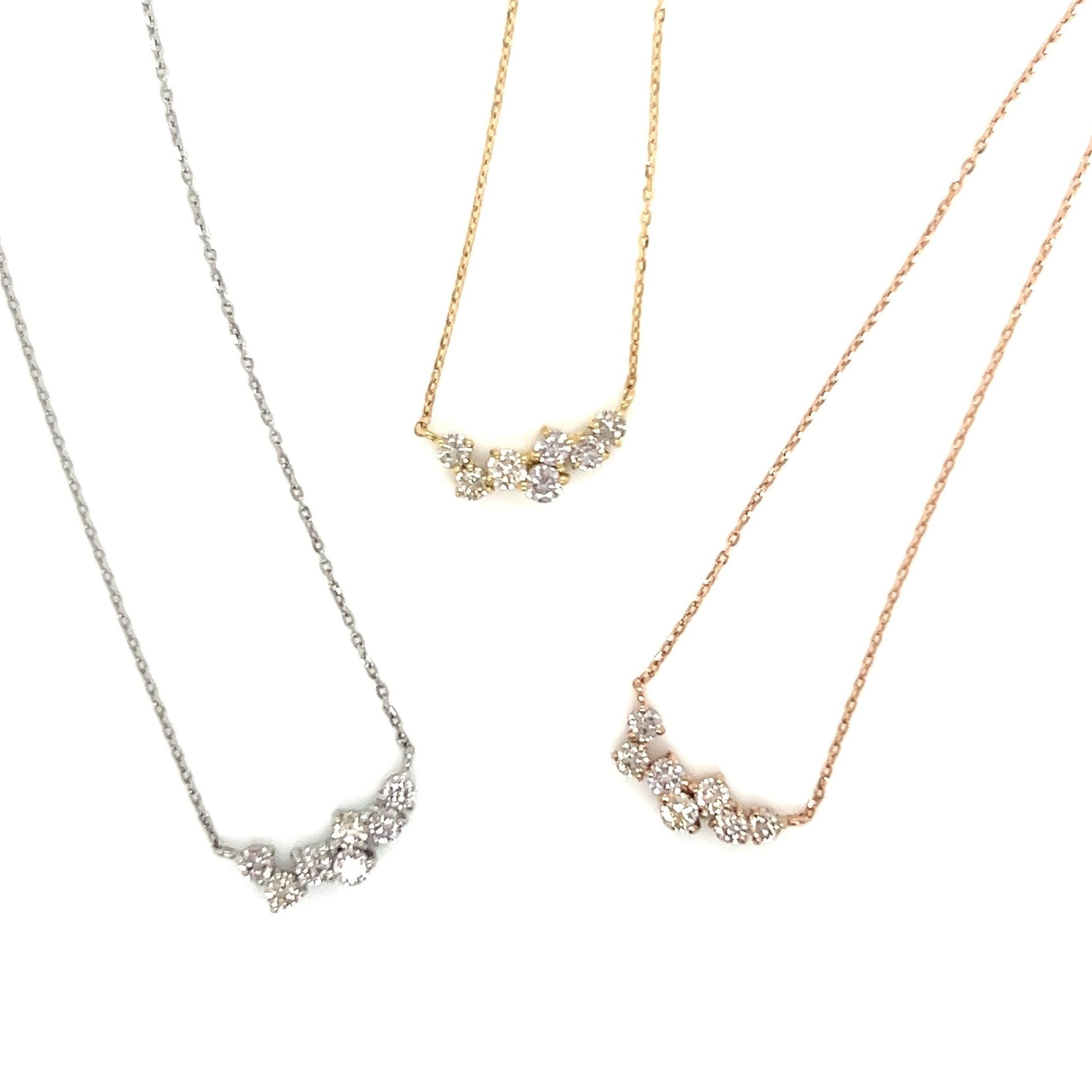 Wavy Smile Necklace 0.3ct - JMW Jewelry Wholesale