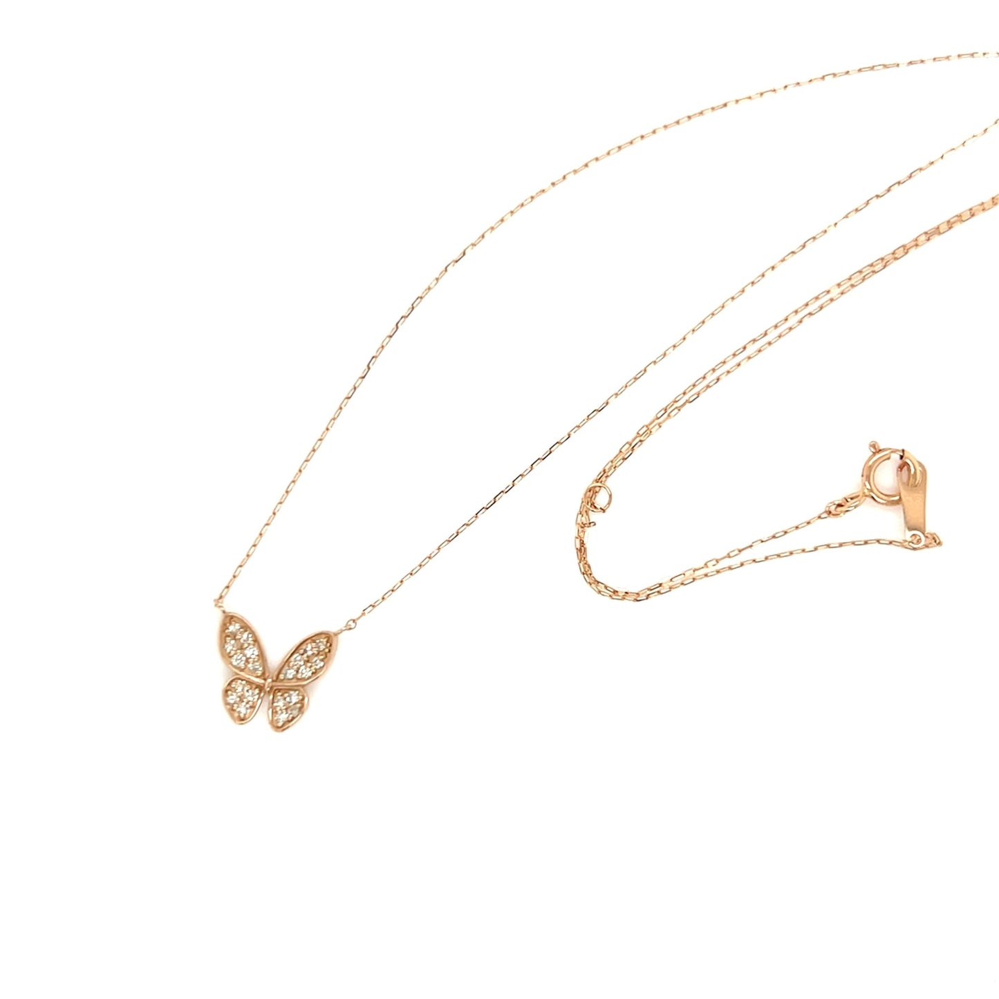 Whole Dia 3D Butterfly Necklace 0.1ct - JMW Jewelry Wholesale