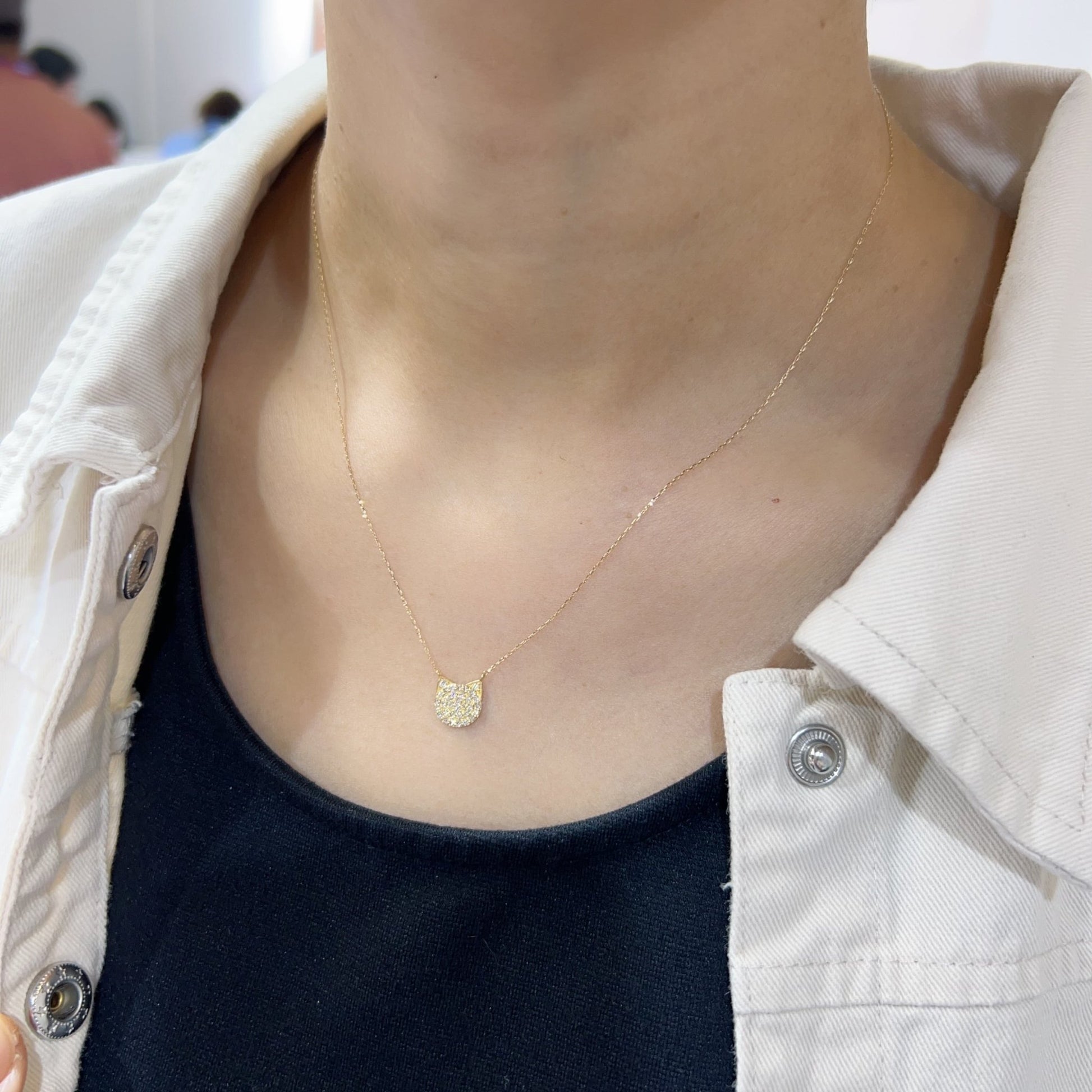 Whole Dia Cat Necklace 0.2ct - JMW Jewelry Wholesale
