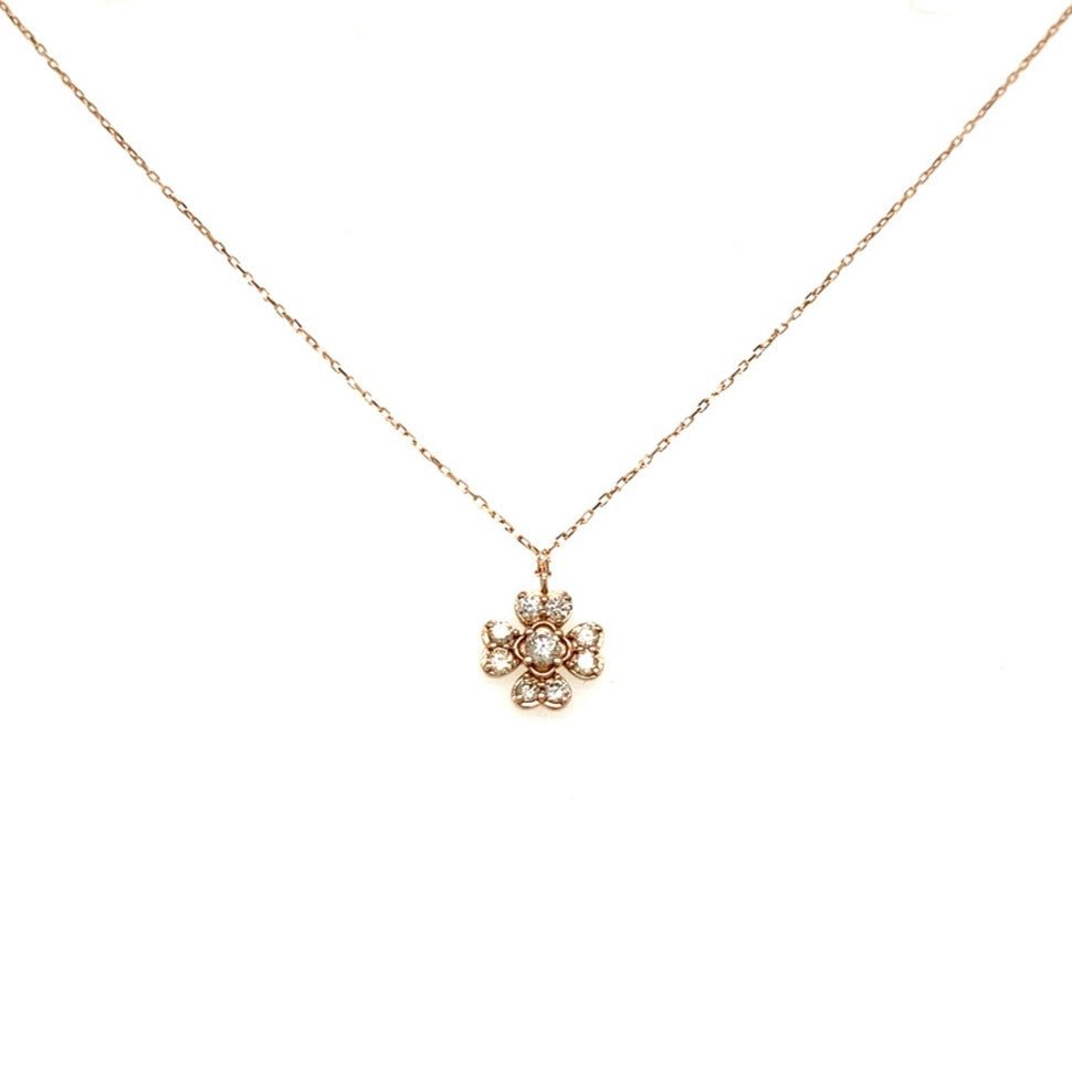 Whole Dia Clover Necklace 0.15ct - JMW Jewelry Wholesale