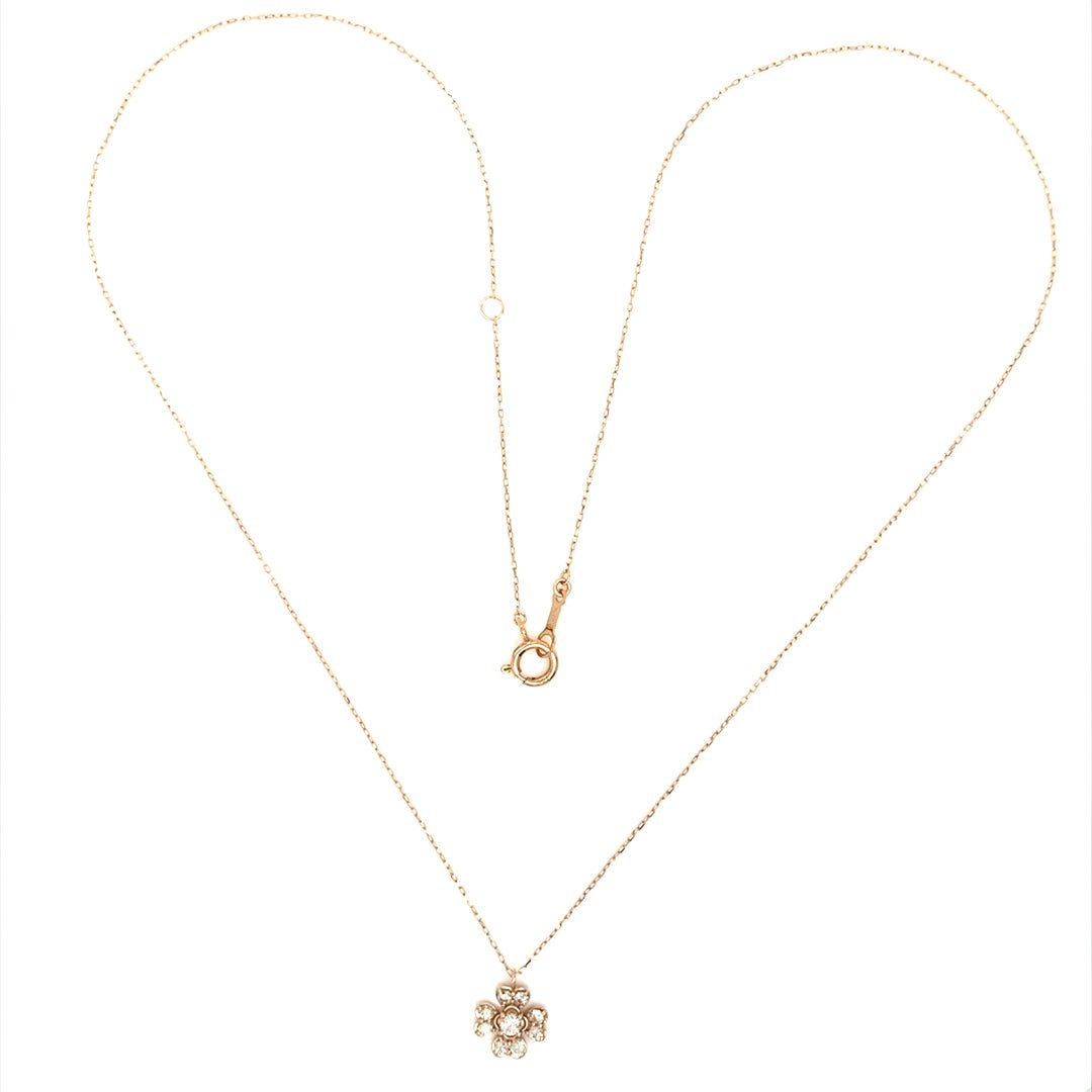 Whole Dia Clover Necklace 0.15ct - JMW Jewelry Wholesale