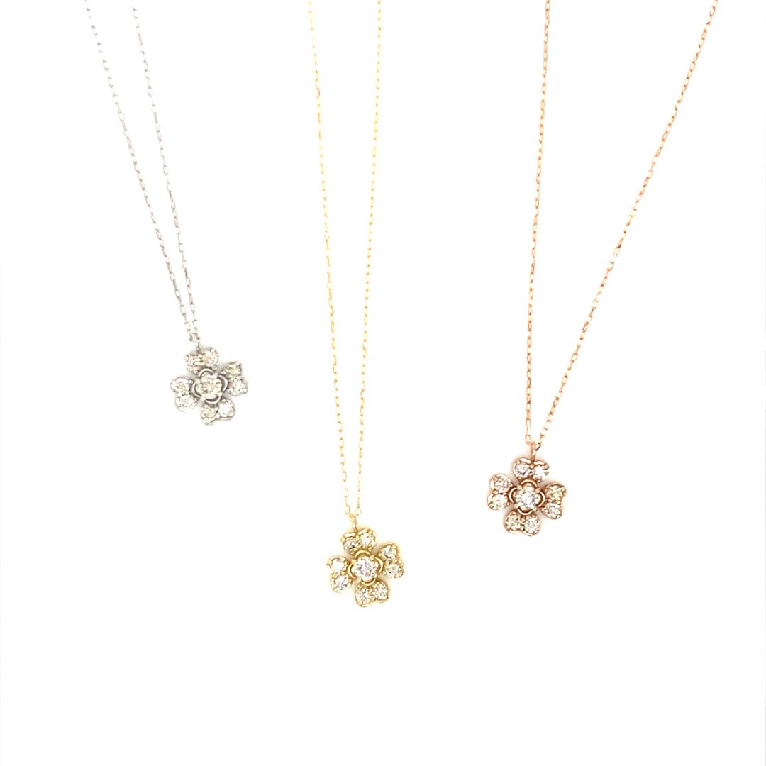 Whole Dia Clover Necklace 0.15ct - JMW Jewelry Wholesale