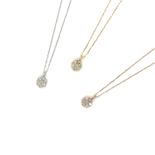 Whole Dia Flower Necklace 0.1ct - JMW Jewelry Wholesale