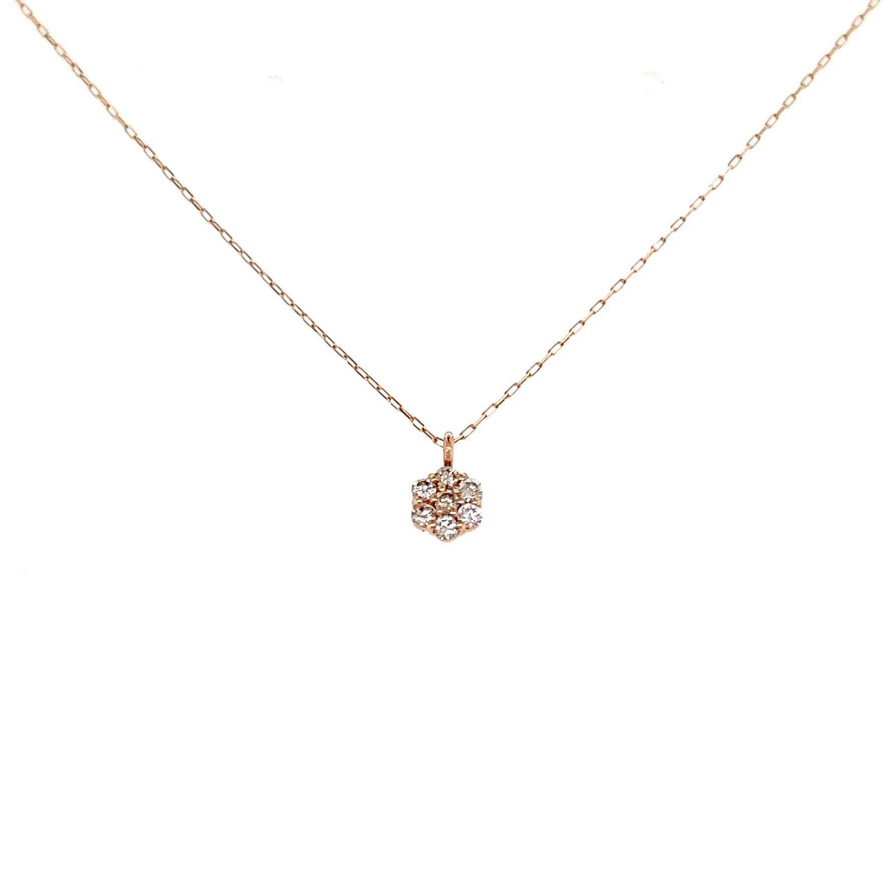 Whole Dia Flower Necklace 0.1ct - JMW Jewelry Wholesale