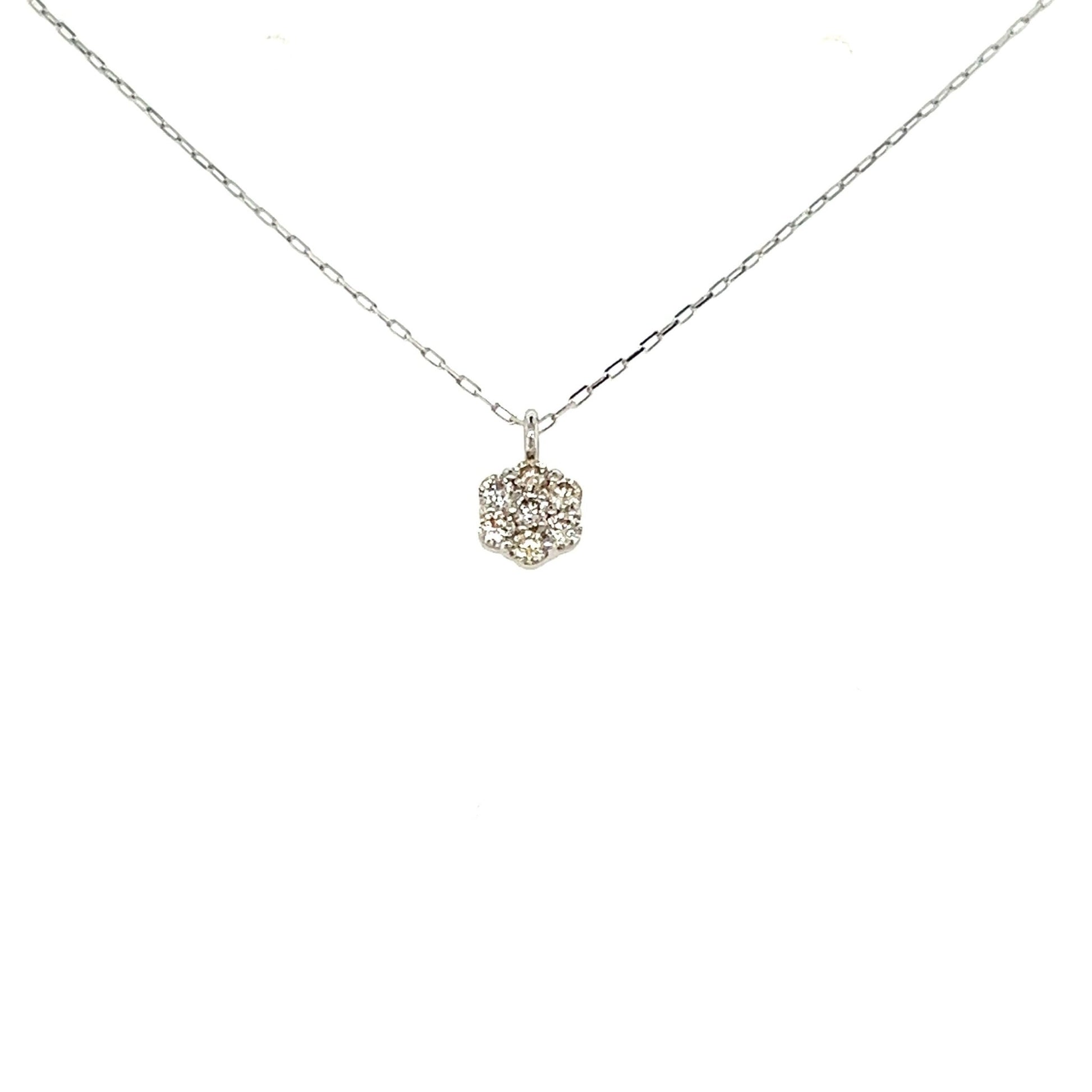 Whole Dia Flower Necklace 0.1ct - JMW Jewelry Wholesale