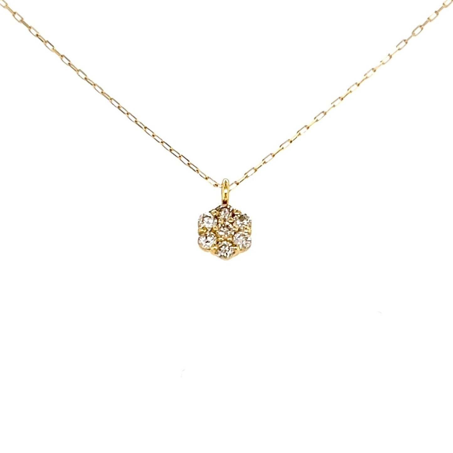 Whole Dia Flower Necklace 0.1ct - JMW Jewelry Wholesale