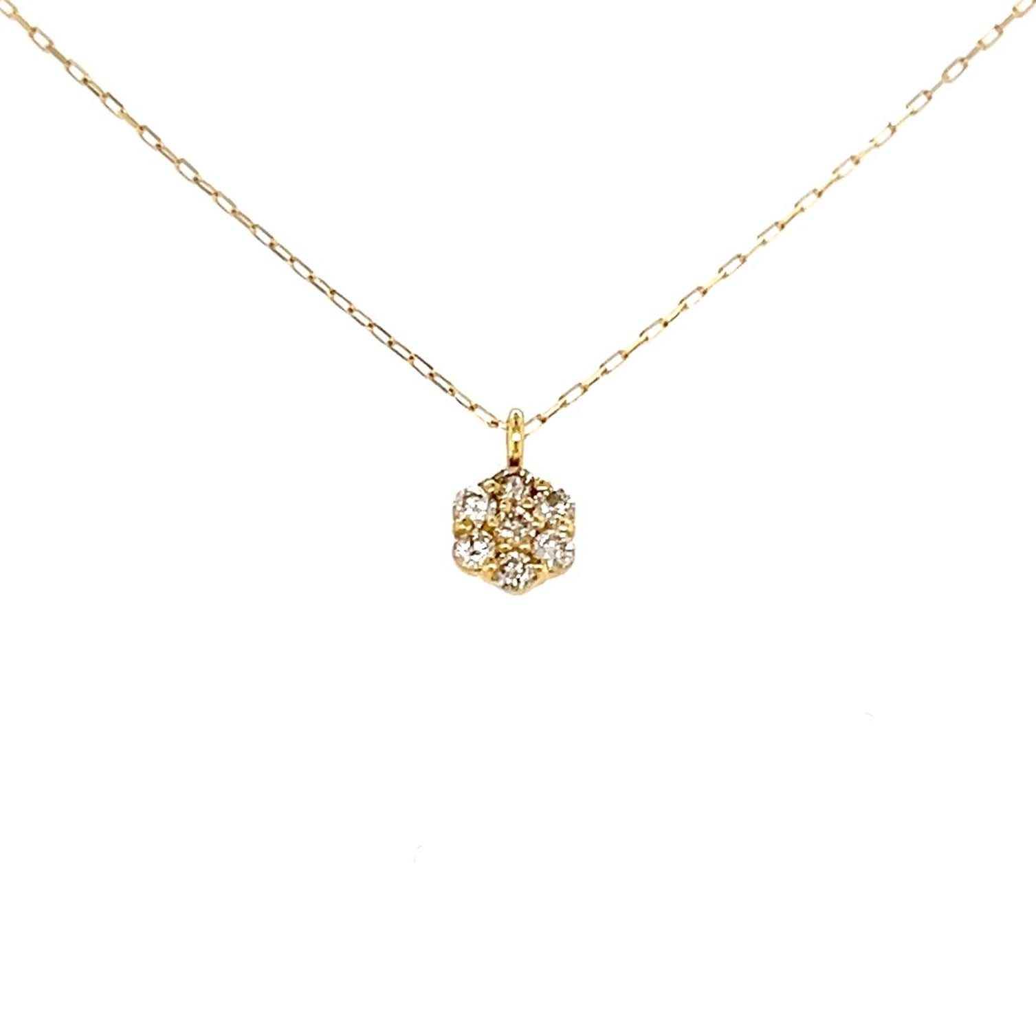 Whole Dia Flower Necklace 0.1ct - JMW Jewelry Wholesale