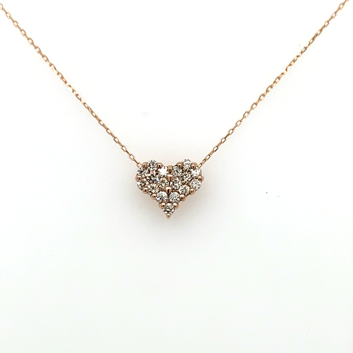 Whole Dia Heart Necklace 0.3ct - JMW Jewelry Wholesale