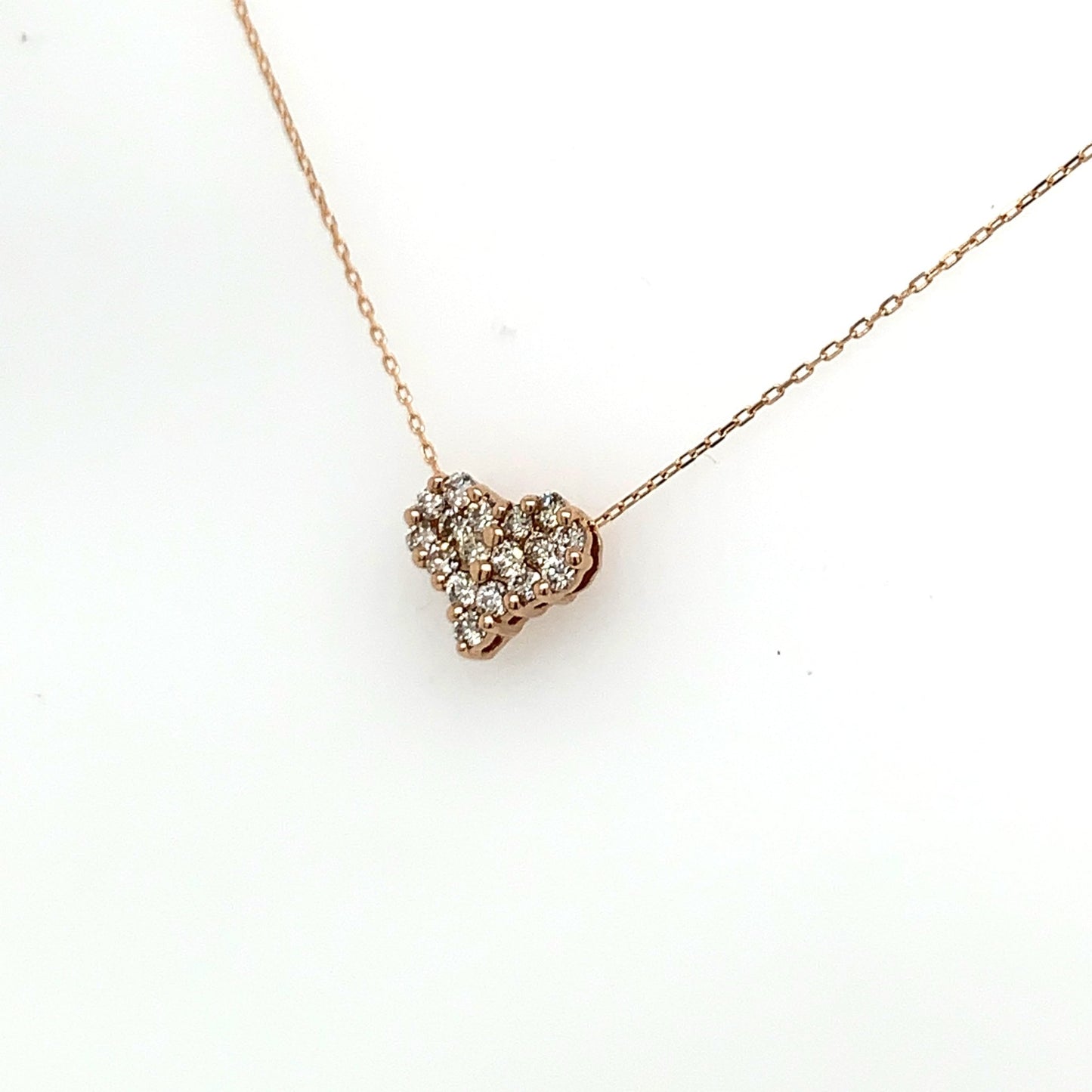 Whole Dia Heart Necklace 0.3ct - JMW Jewelry Wholesale