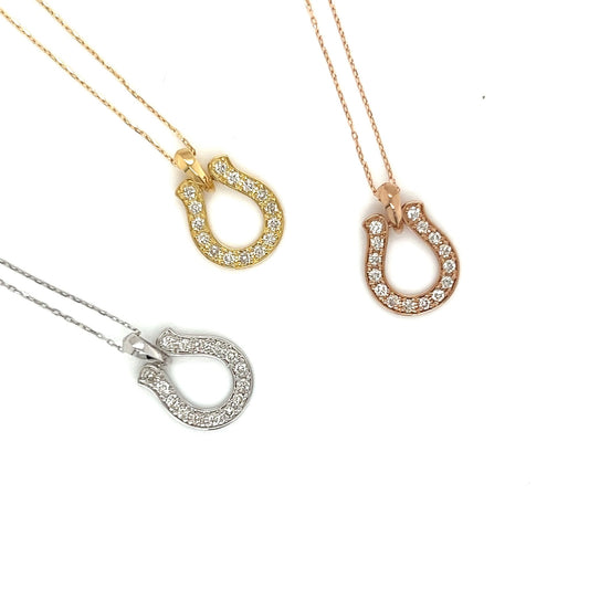 Whole Dia Horseshoe Necklace 0.2ct - JMW Jewelry Wholesale