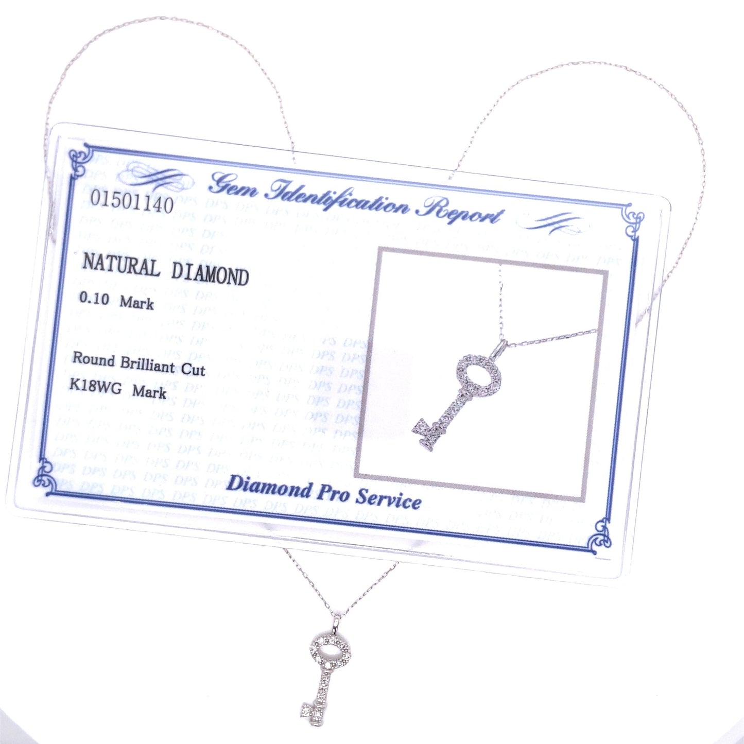 Whole Dia Key Necklace 0.1ct - JMW Jewelry Wholesale