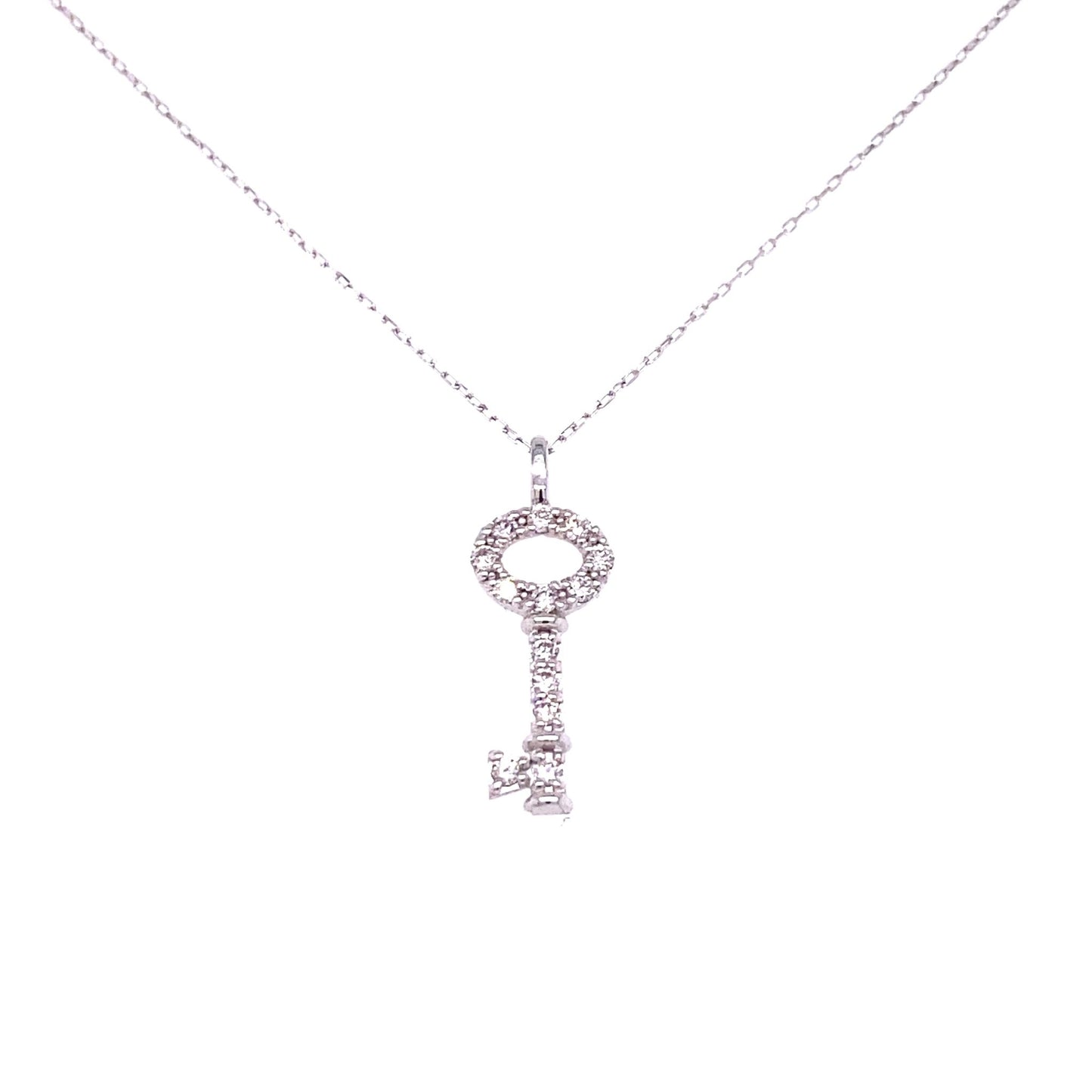 Whole Dia Key Necklace 0.1ct - JMW Jewelry Wholesale