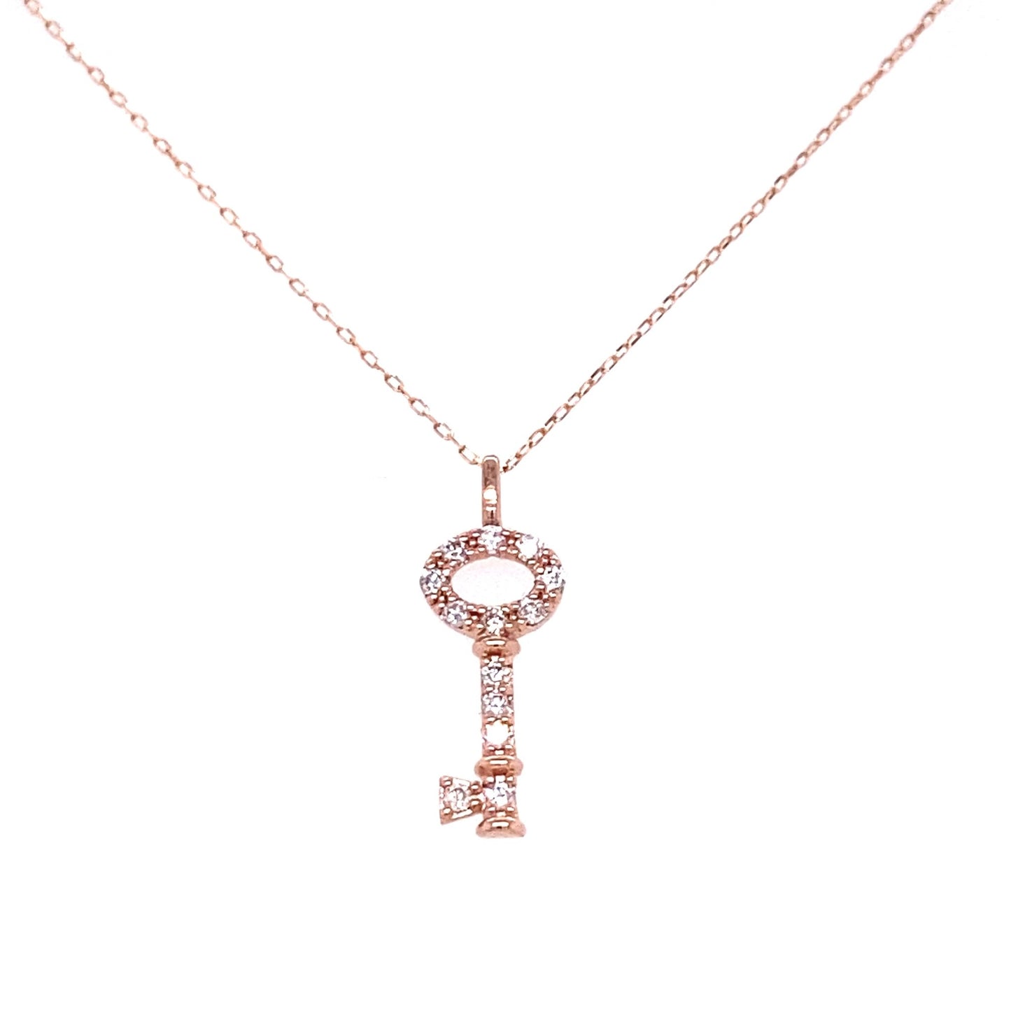 Whole Dia Key Necklace 0.1ct - JMW Jewelry Wholesale