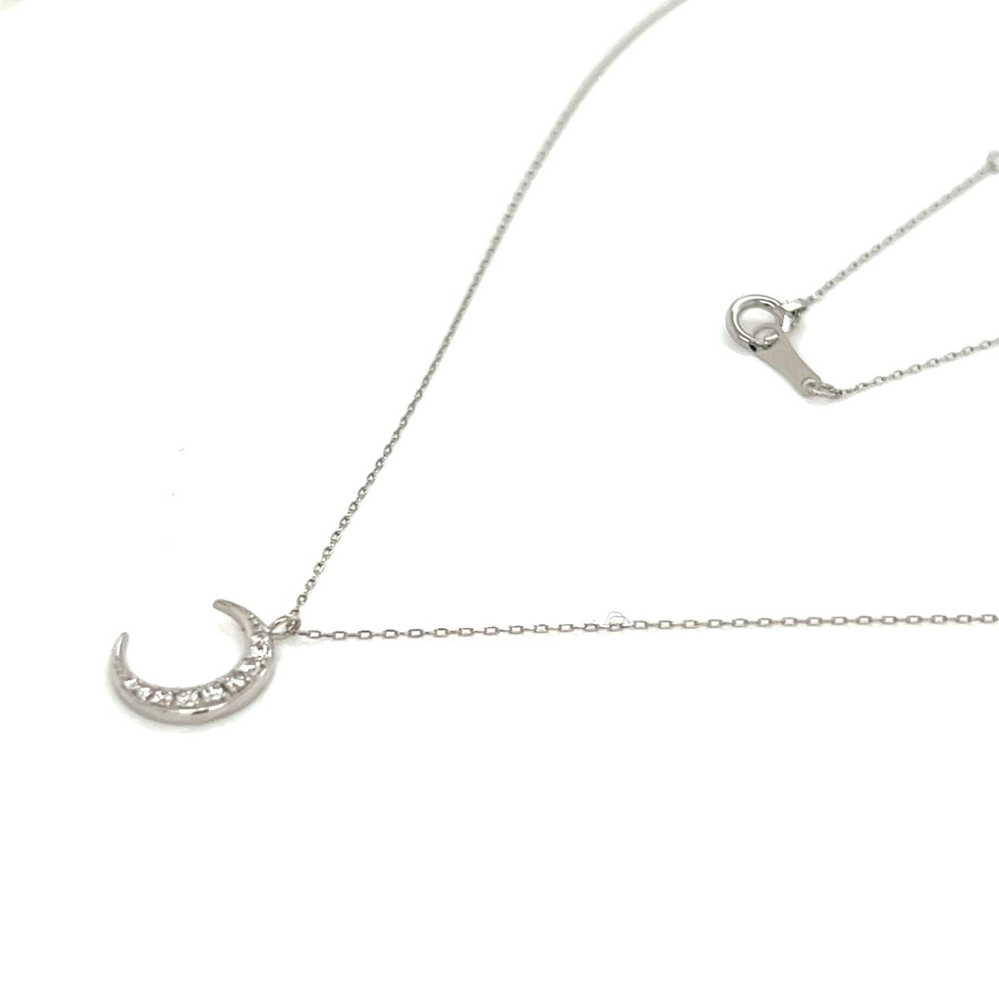 Whole Dia Moon Necklace 0.08ct - JMW Jewelry Wholesale